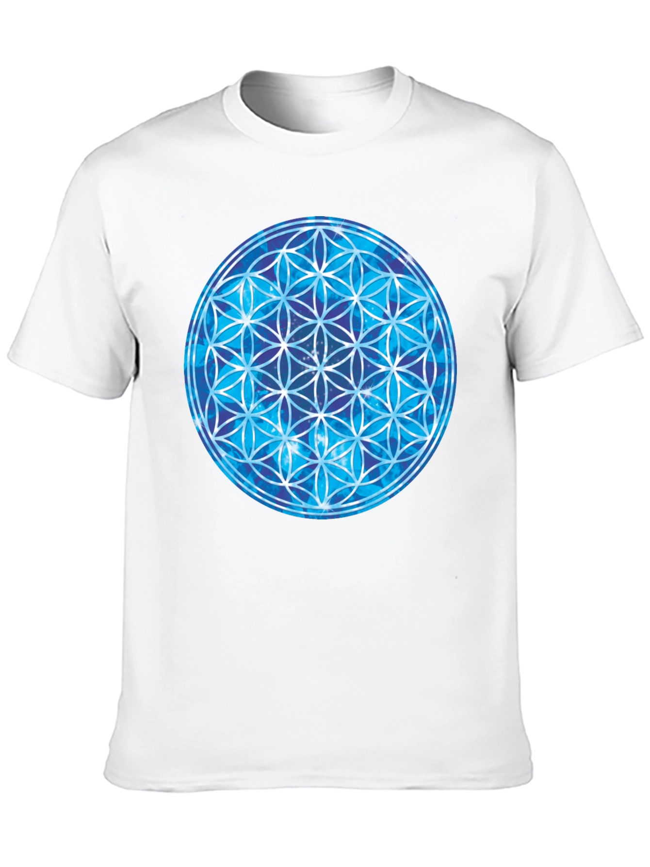 Cosmic Flower of Life Black T-Shirt