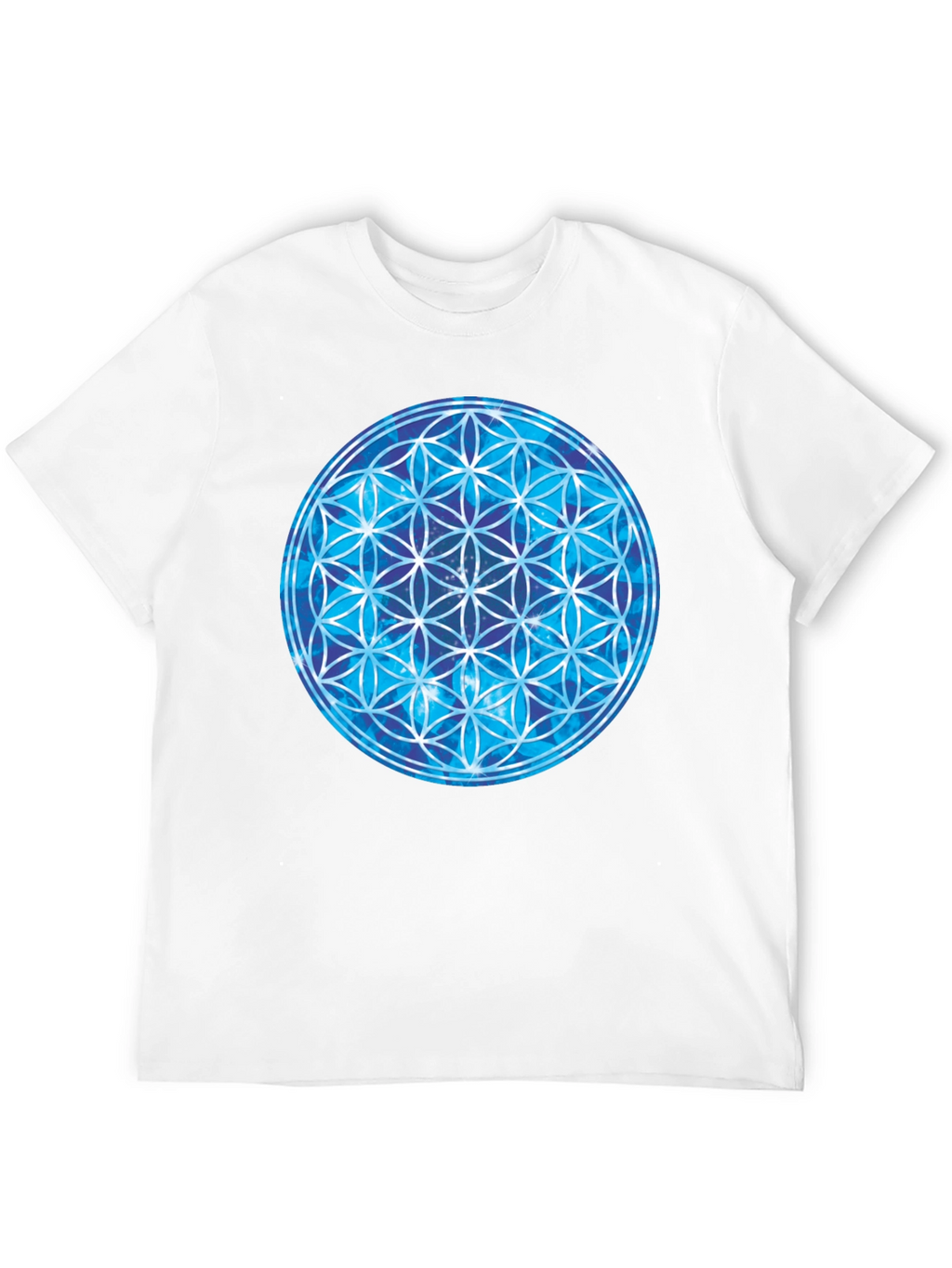 Cosmic Flower of Life Black T-Shirt