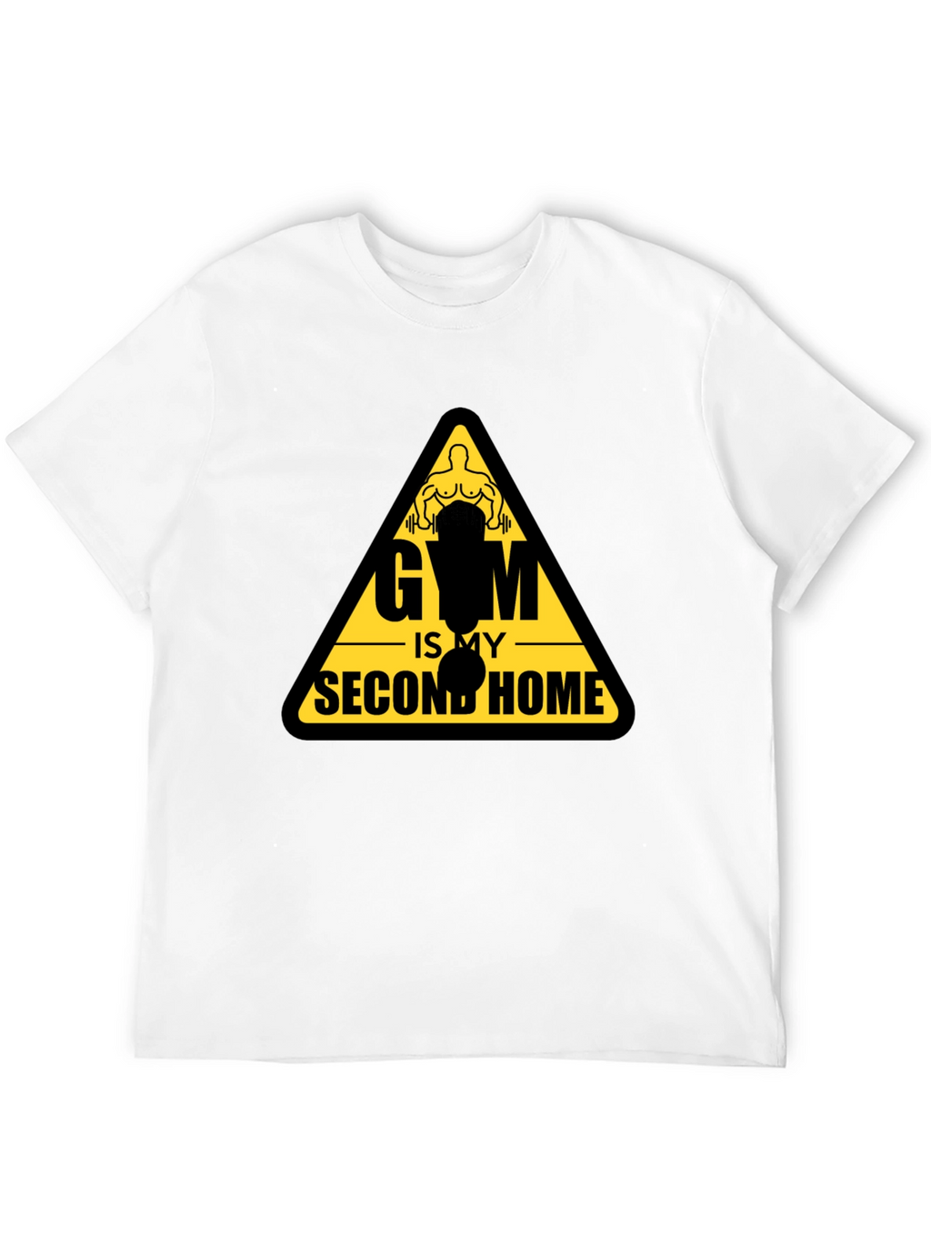 Gym Is My Second Home Black T-Shirt