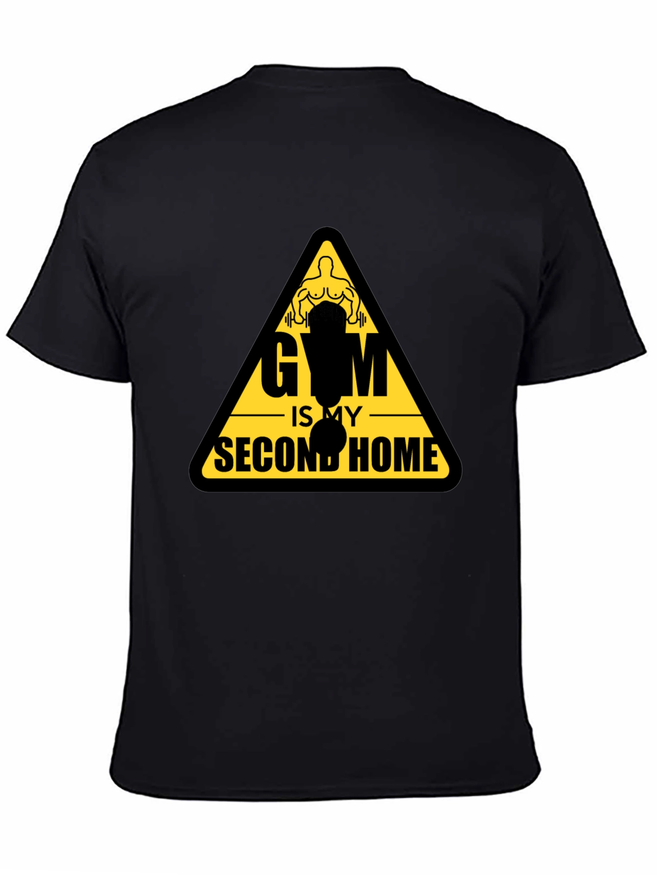 Gym Is My Second Home Black T-Shirt