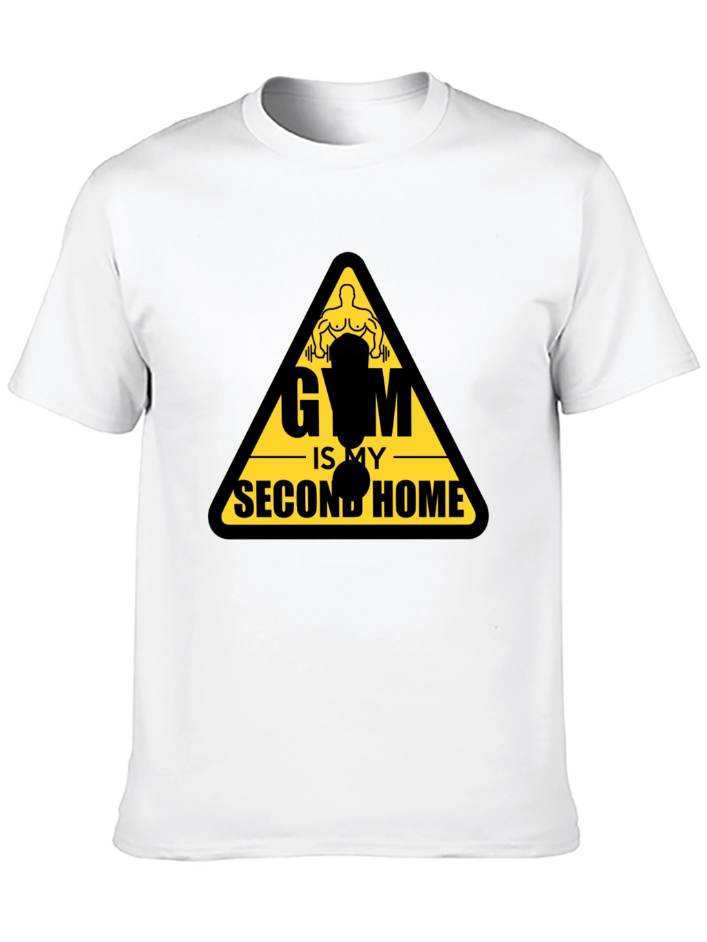 Gym Is My Second Home Black T-Shirt