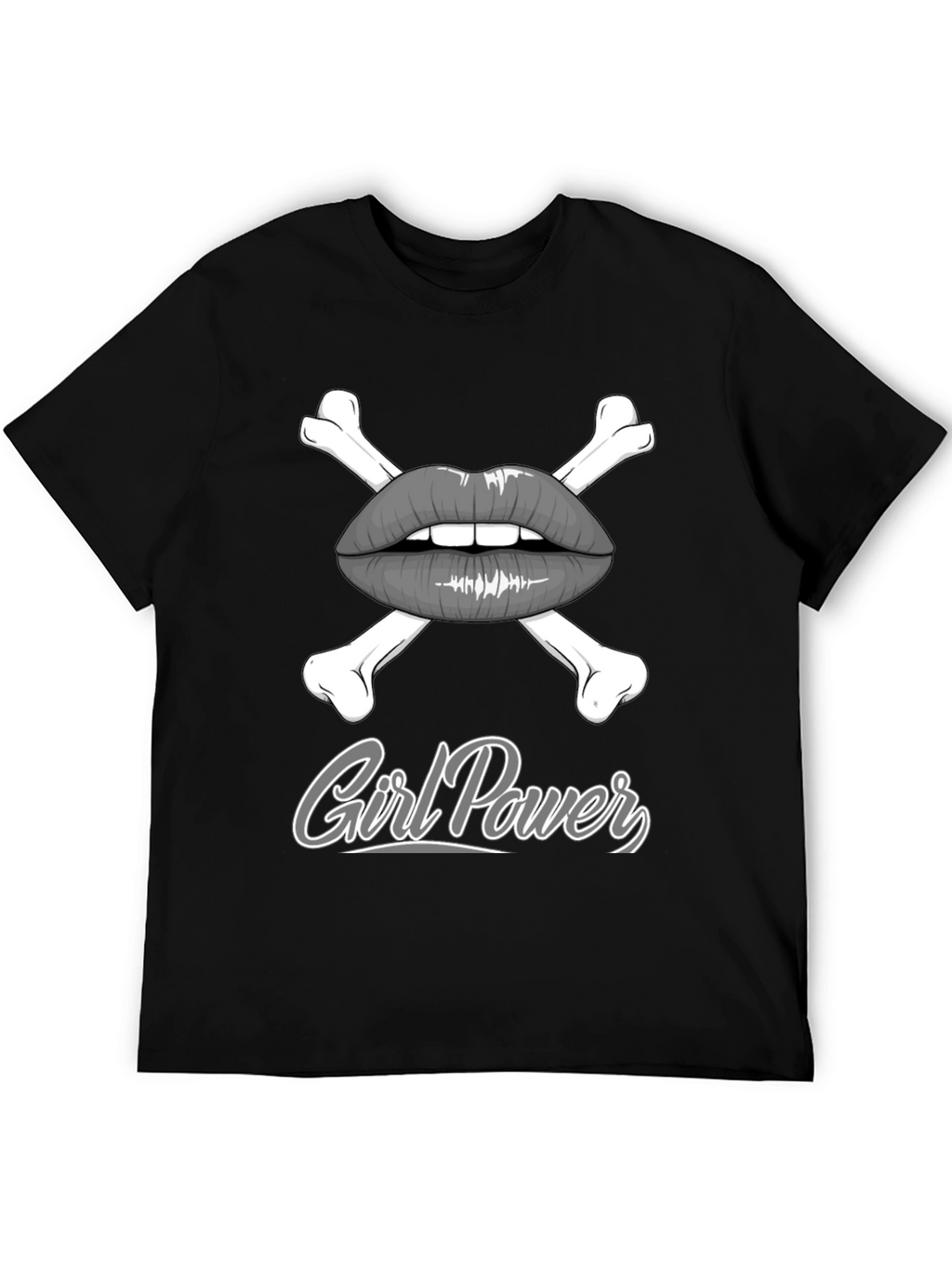 Girl Power Lips & Crossbones Graphic Tee