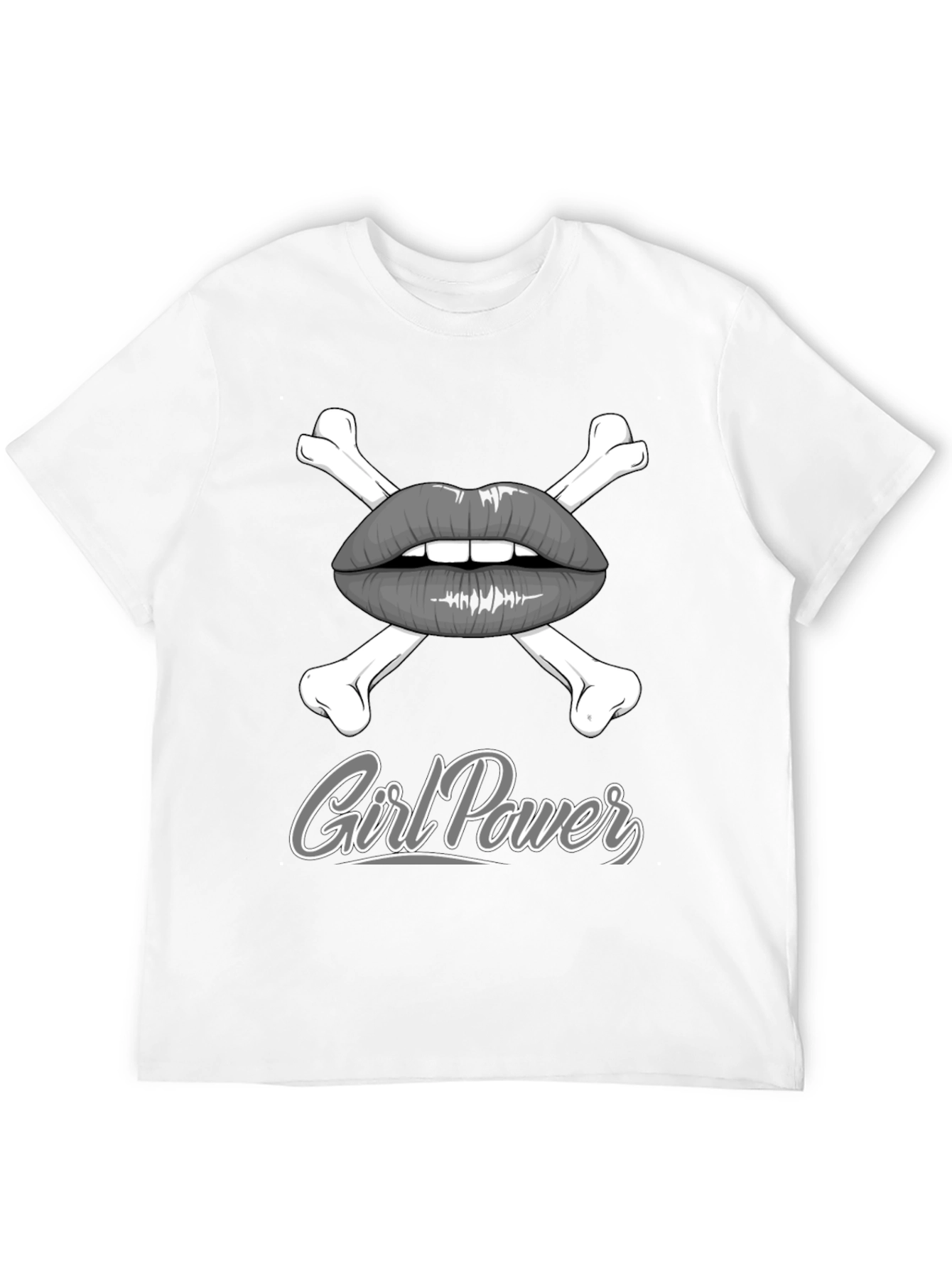 Girl Power Lips & Crossbones Graphic Tee