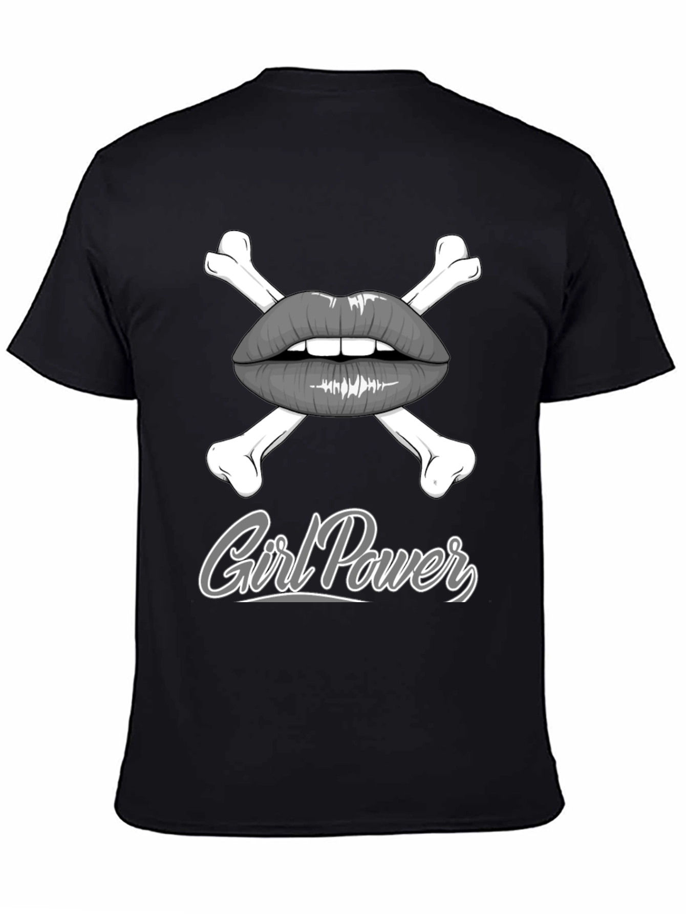 Girl Power Lips & Crossbones Graphic Tee