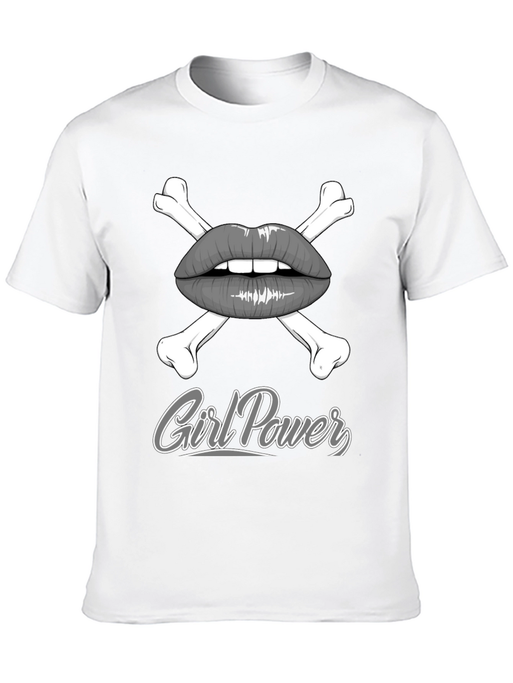 Girl Power Lips & Crossbones Graphic Tee