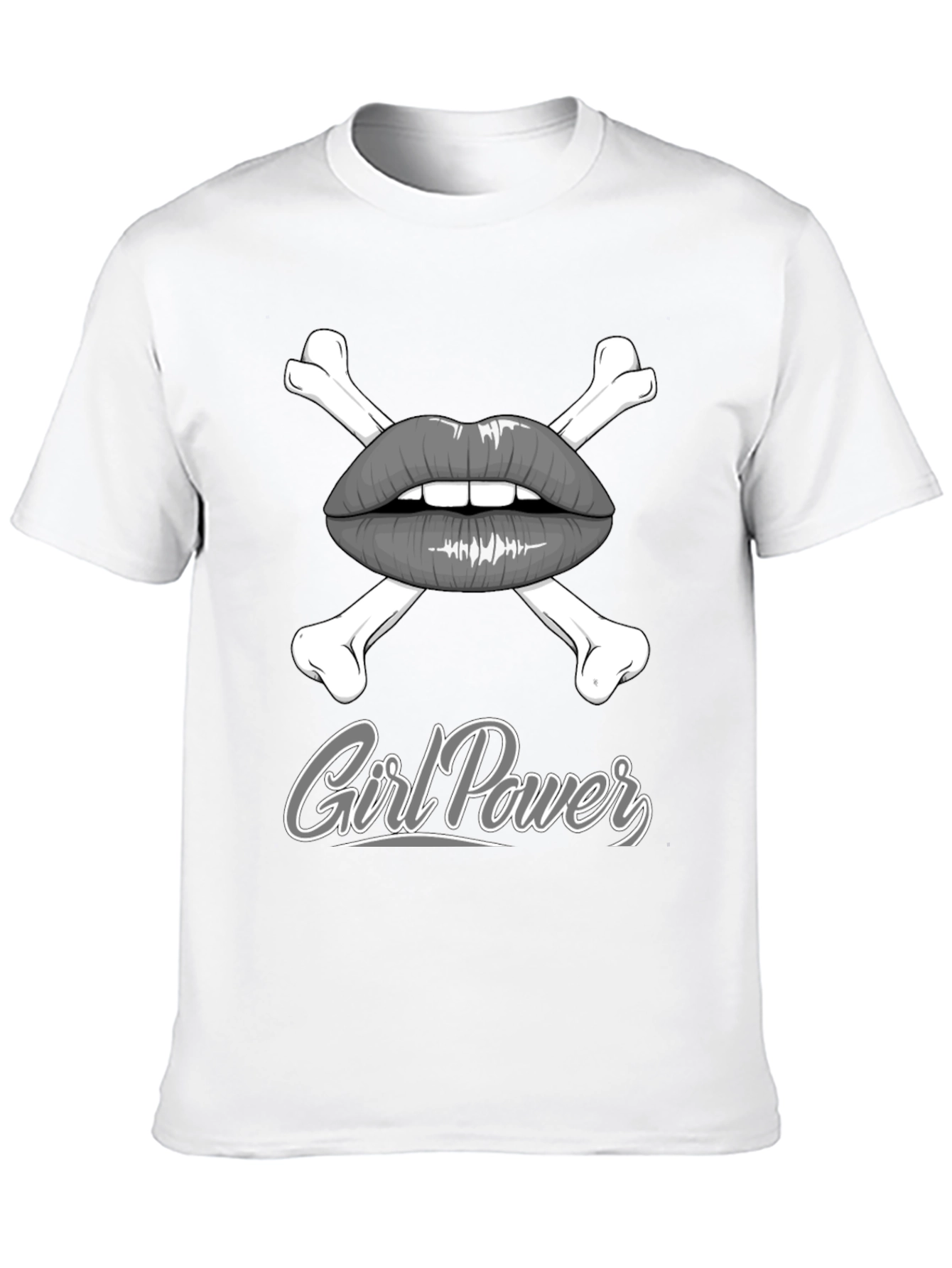 Girl Power Lips & Crossbones Graphic Tee