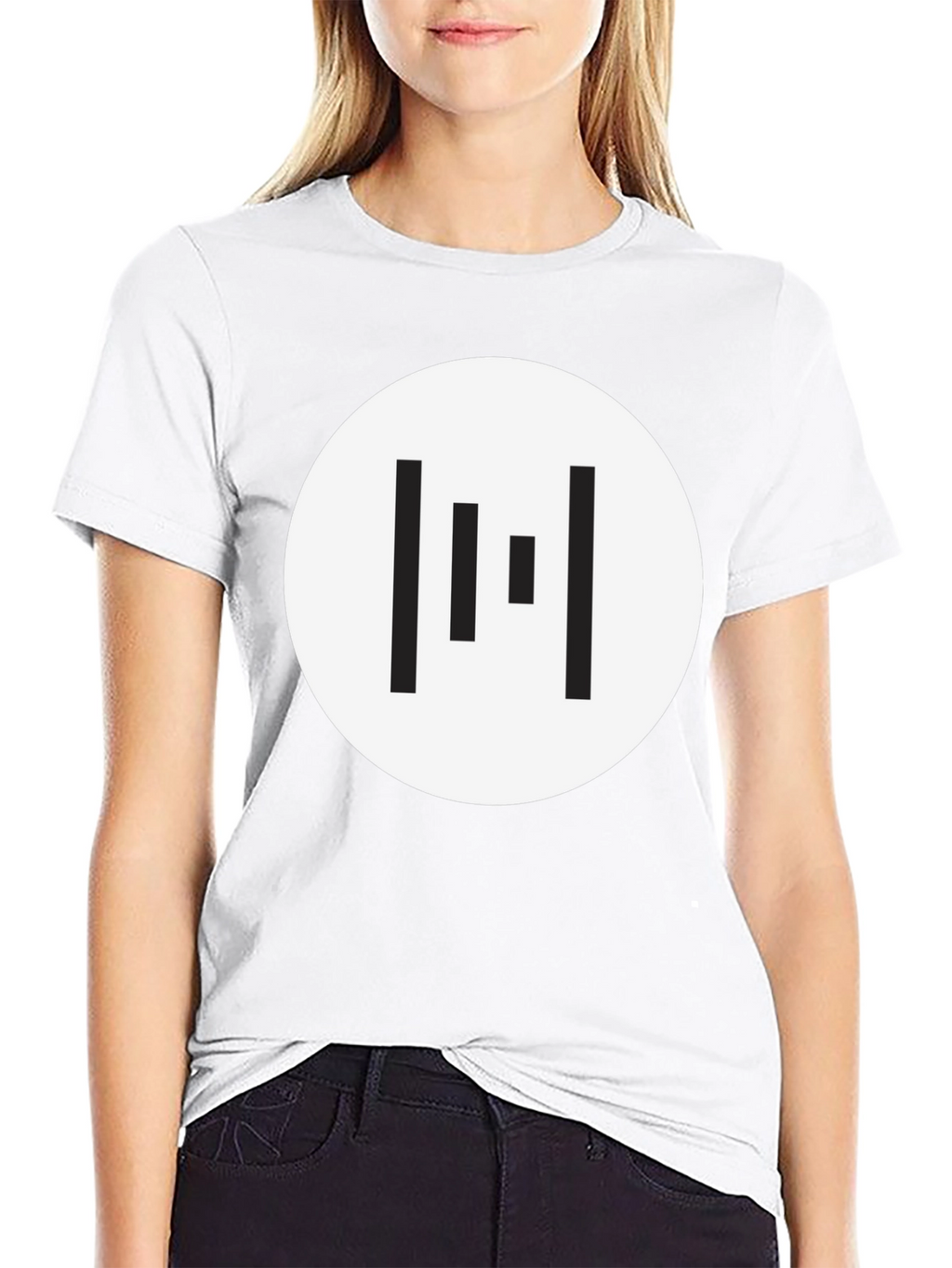 Minimalist Geometric T-Shirt - Black