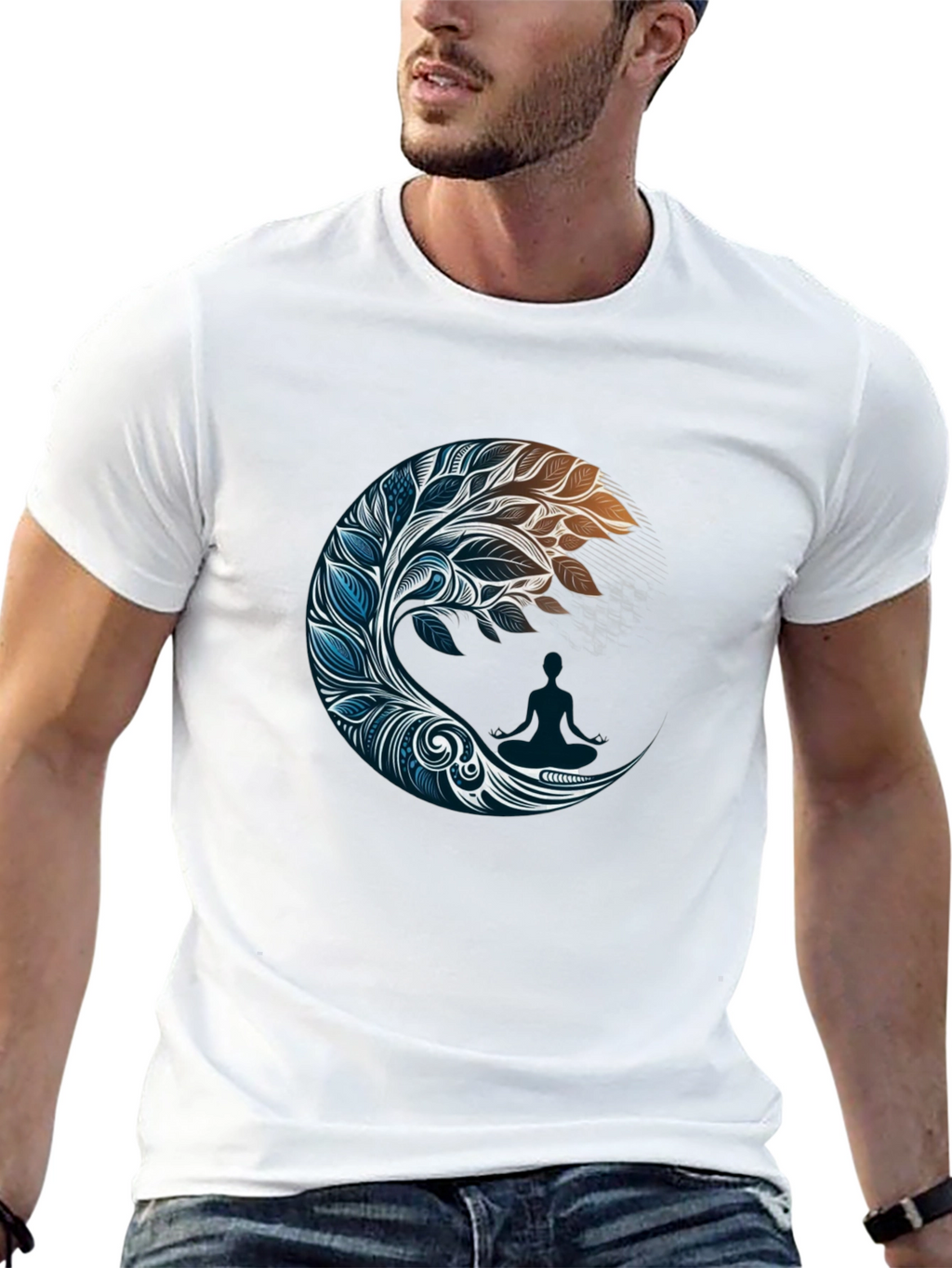 Zen Moon Graphic Tee - Stylish Comfort