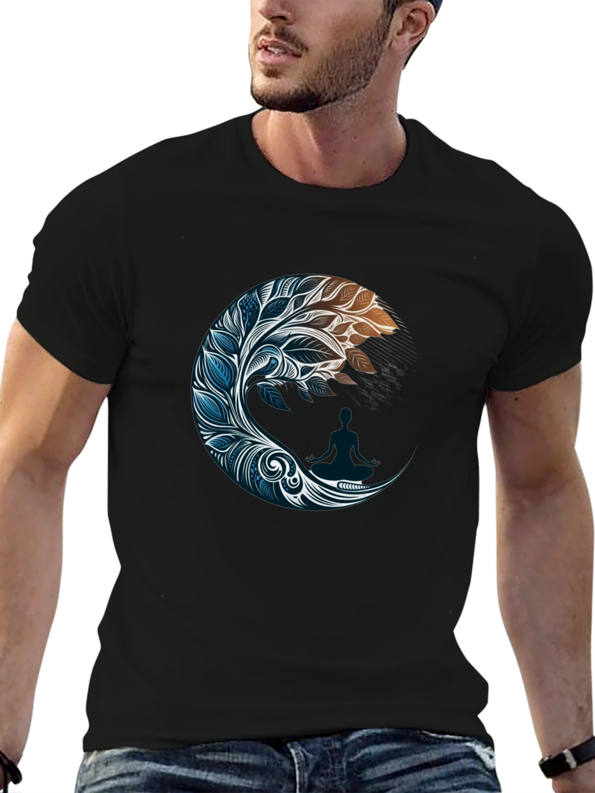 Zen Moon Graphic Tee - Stylish Comfort