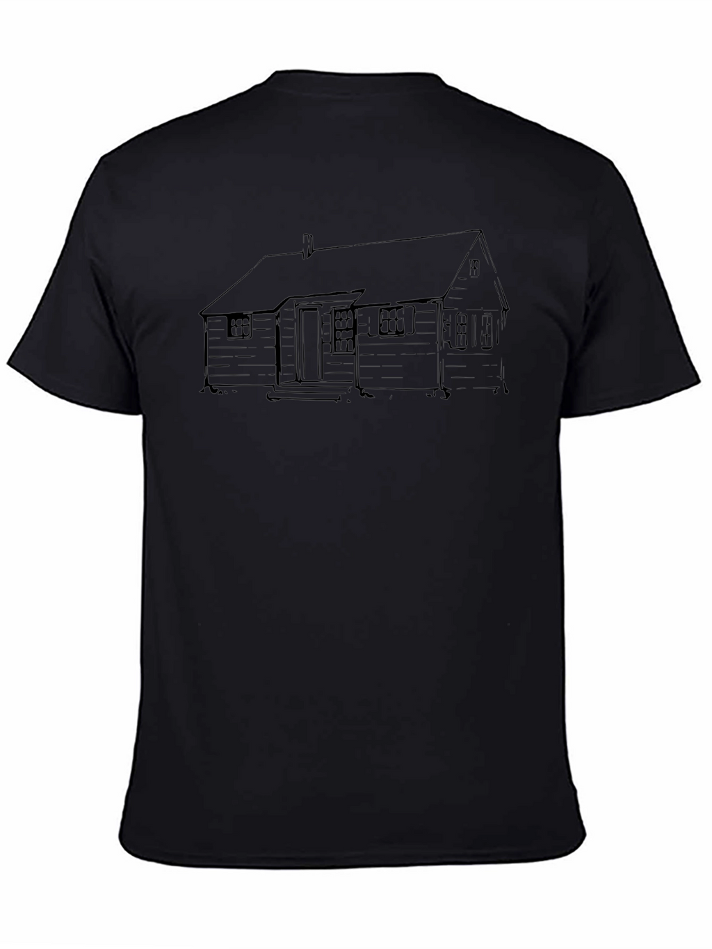 House Sketch Black T-Shirt