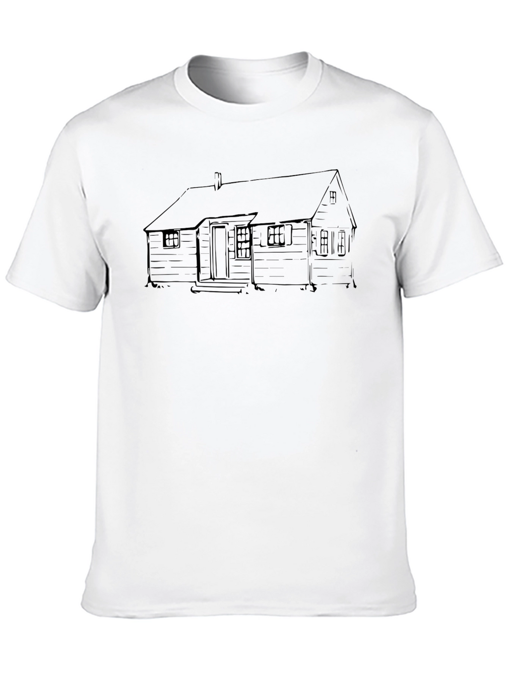 House Sketch Black T-Shirt