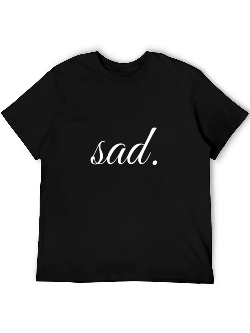 Sad Tee - Black Short Sleeve Graphic T-Shirt