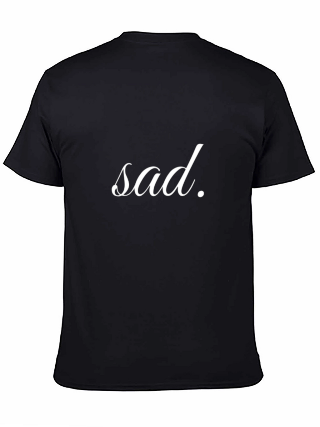 Sad Tee - Black Short Sleeve Graphic T-Shirt