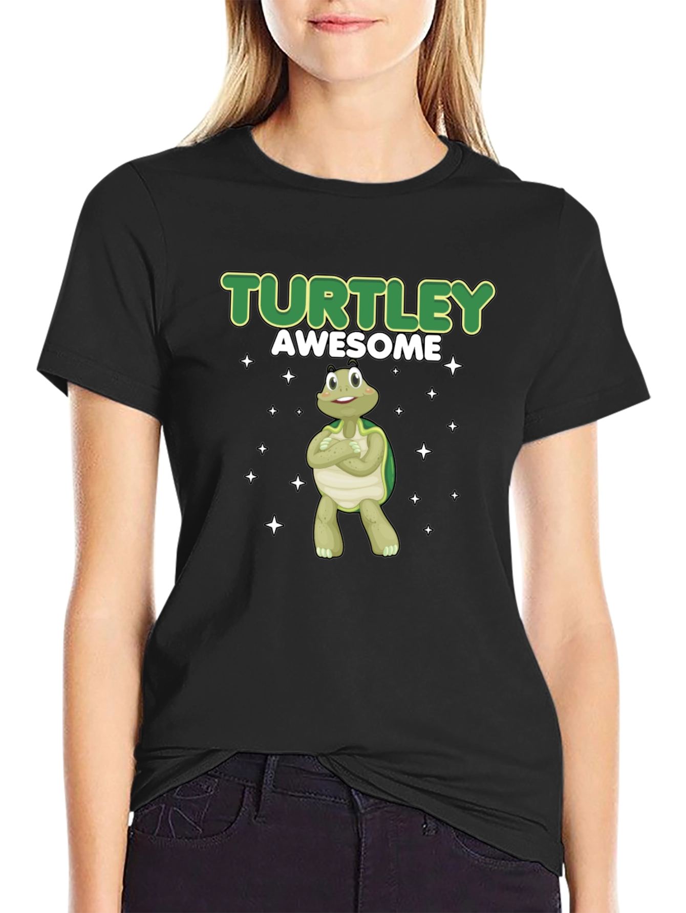 Turtley Awesome Black T-Shirt