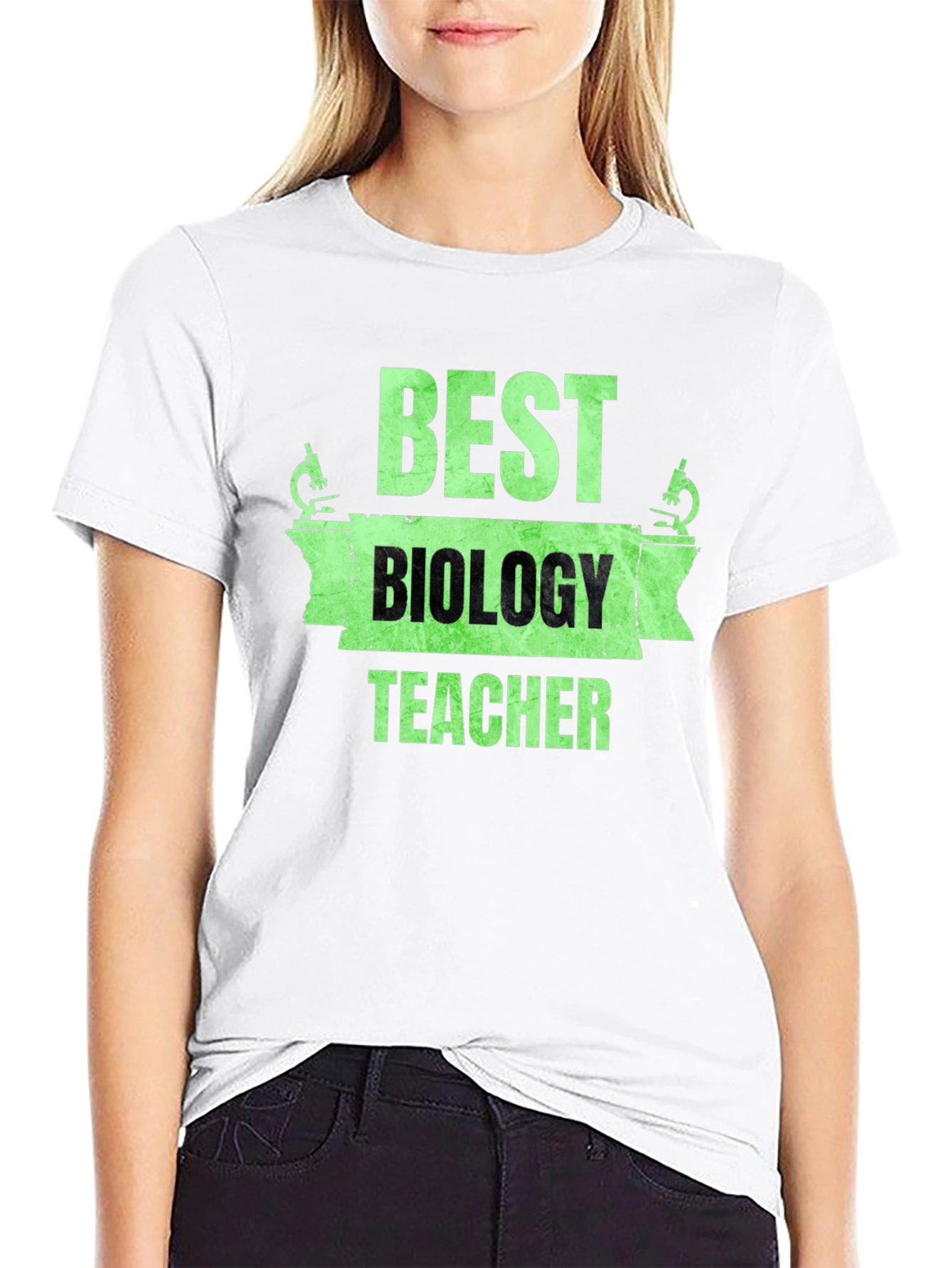 Best Biology Teacher T-Shirt Microscope Graphic