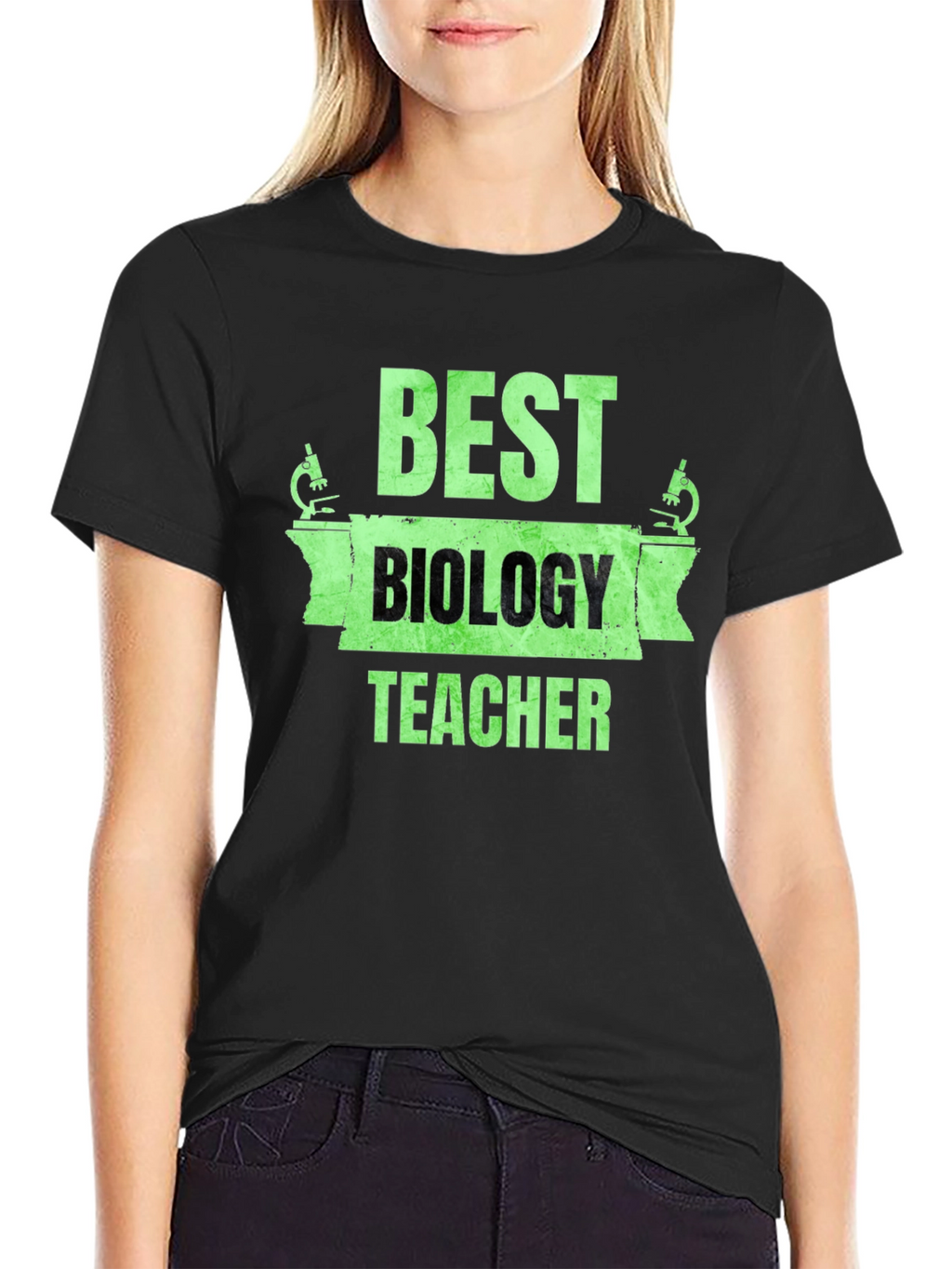 Best Biology Teacher T-Shirt Microscope Graphic