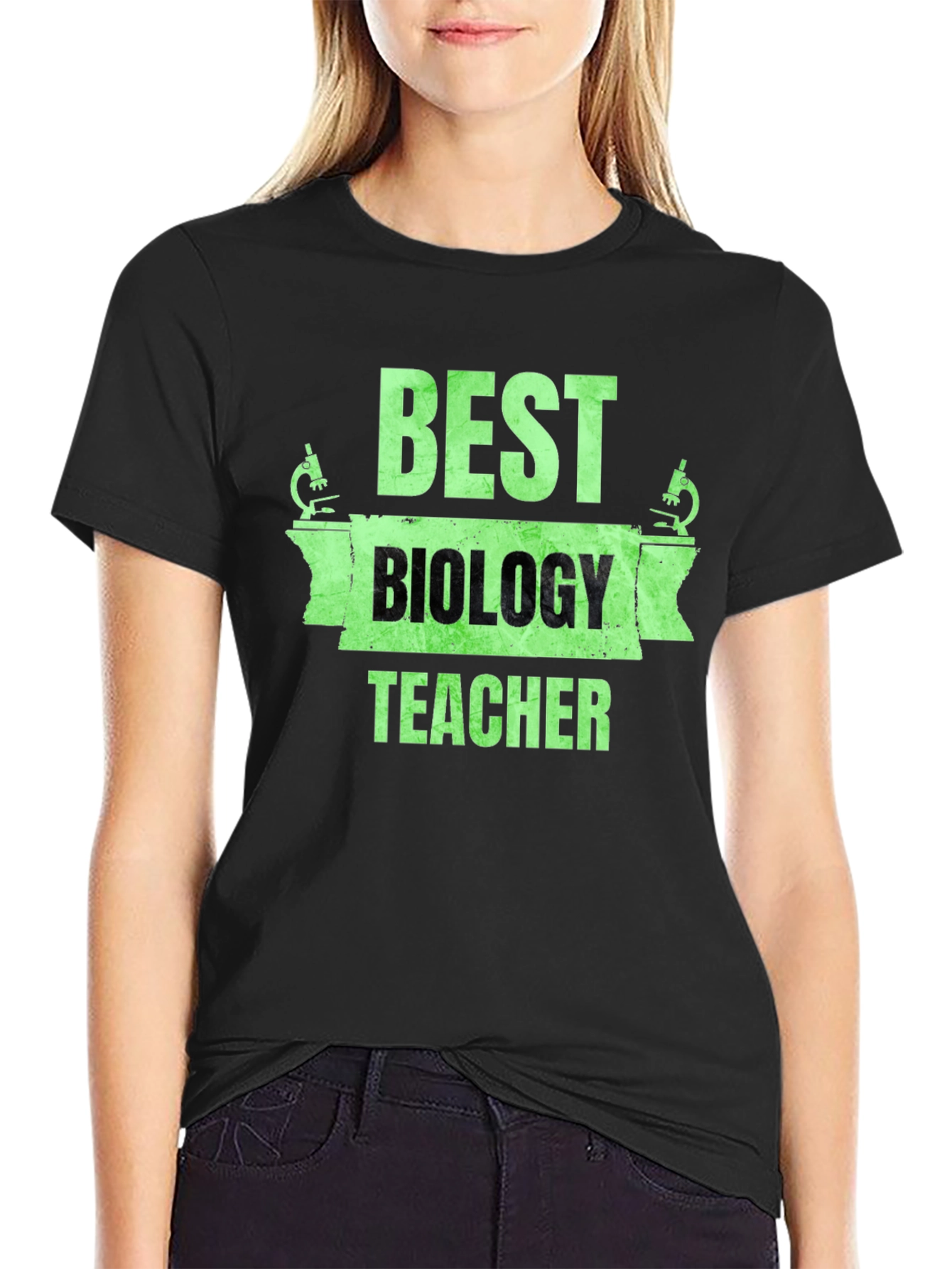 Best Biology Teacher T-Shirt Microscope Graphic