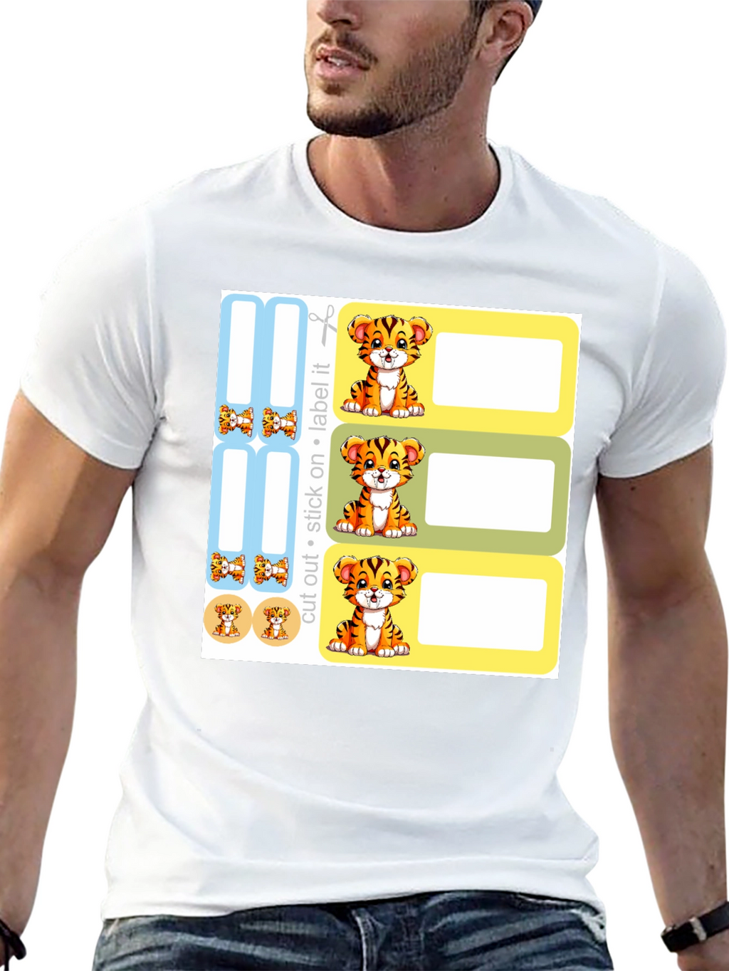 Cute Tiger Labels - School & Home Organization