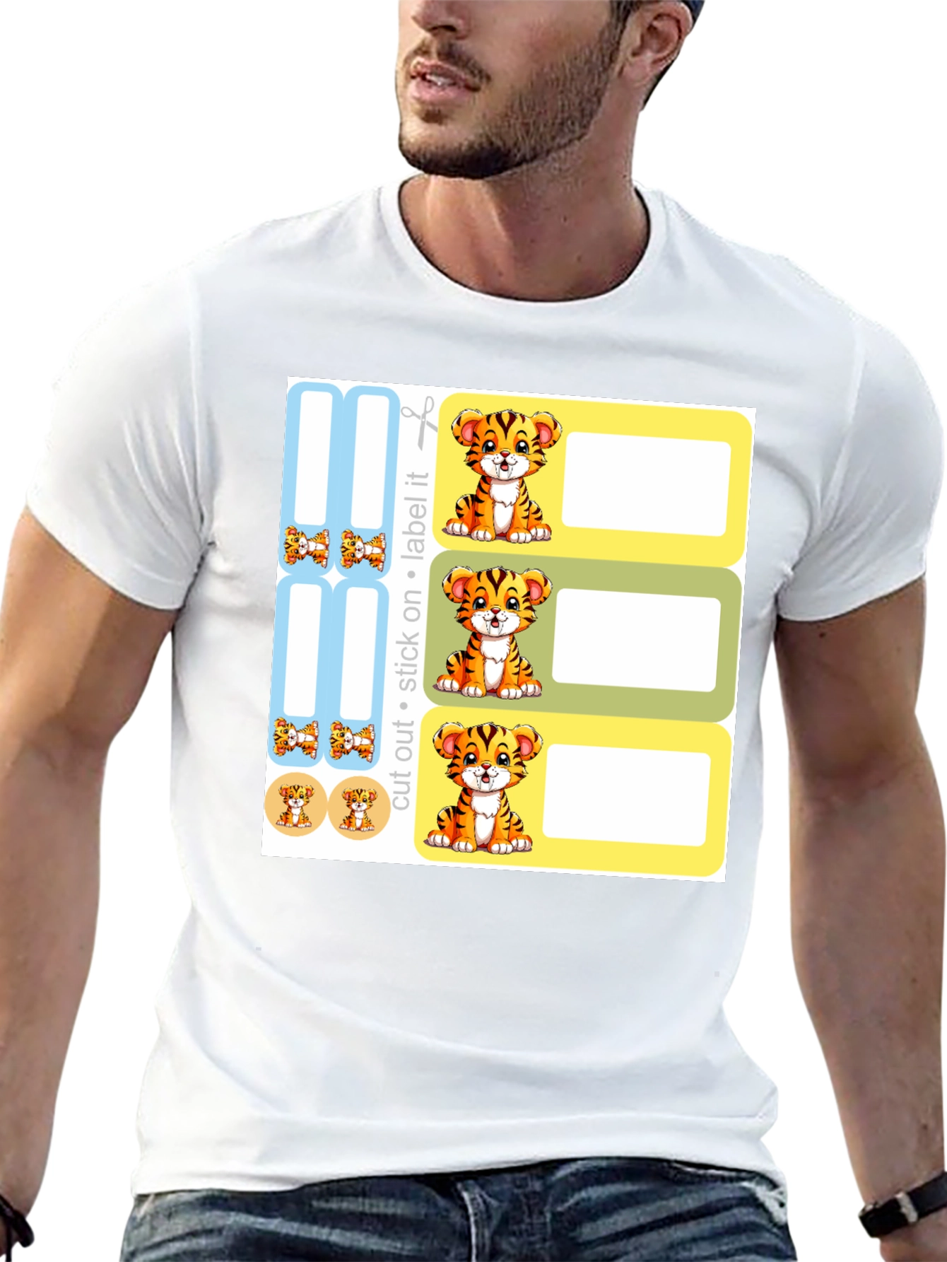Cute Tiger Labels - School & Home Organization