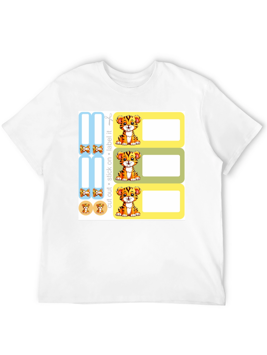 Cute Tiger Labels - School & Home Organization
