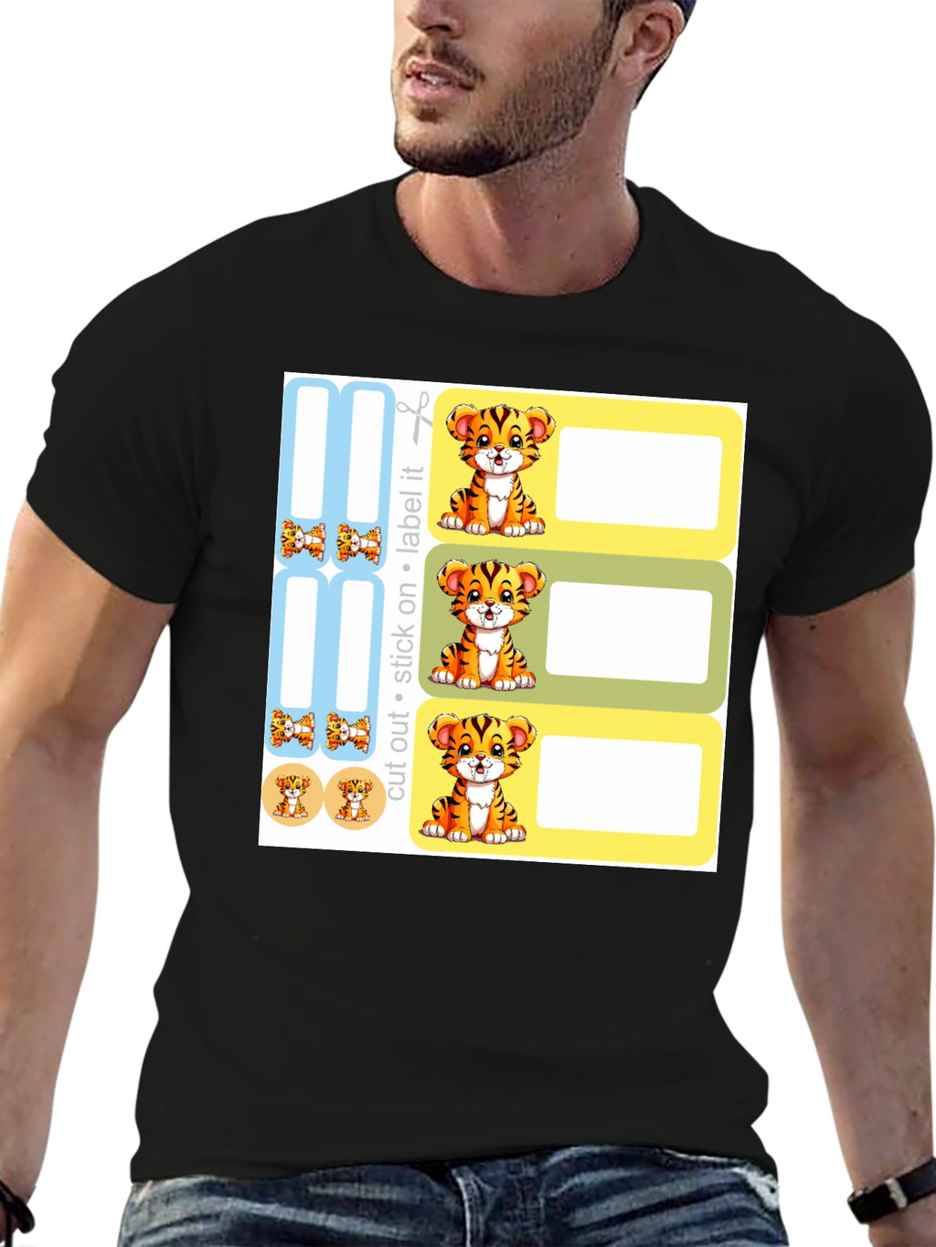 Cute Tiger Labels - School & Home Organization
