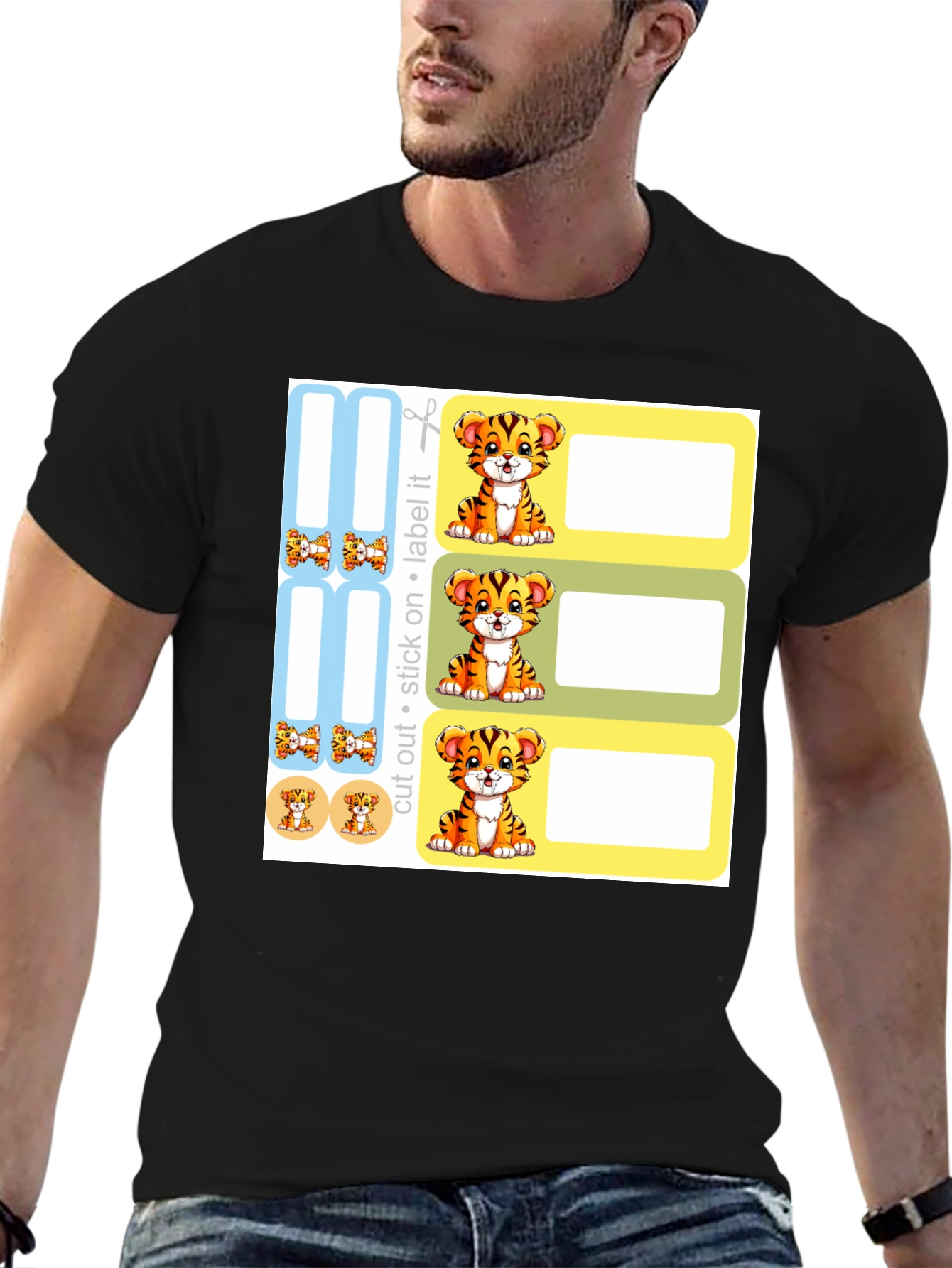 Cute Tiger Labels - School & Home Organization