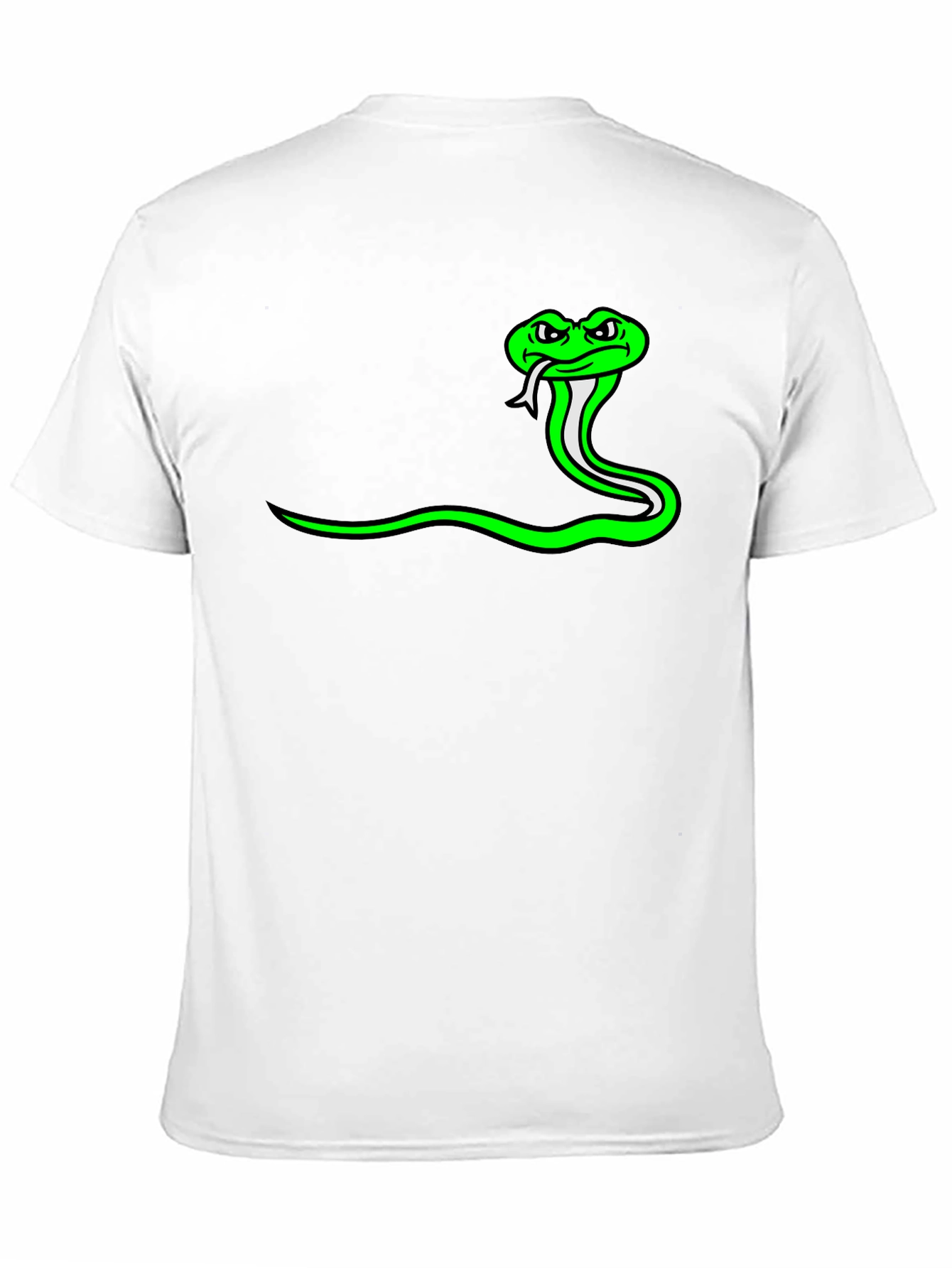 Green Snake Graphic Tee - Black Casual Shirt