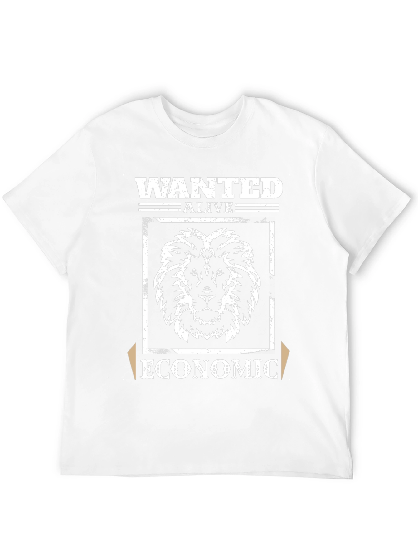 Wanted Alive Economic Lion Graphic T-Shirt