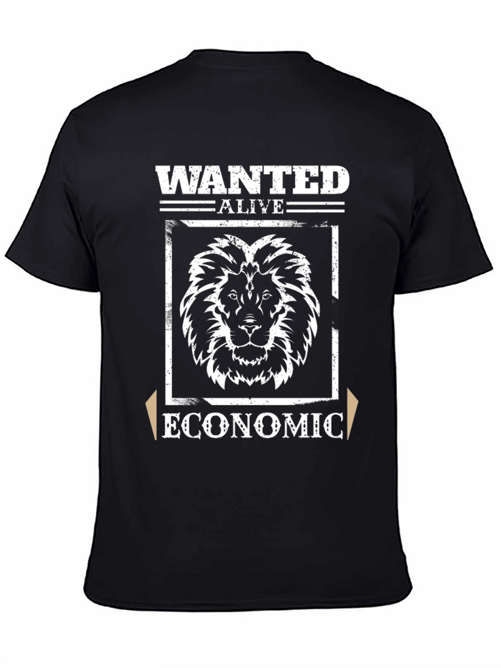 Wanted Alive Economic Lion Graphic T-Shirt