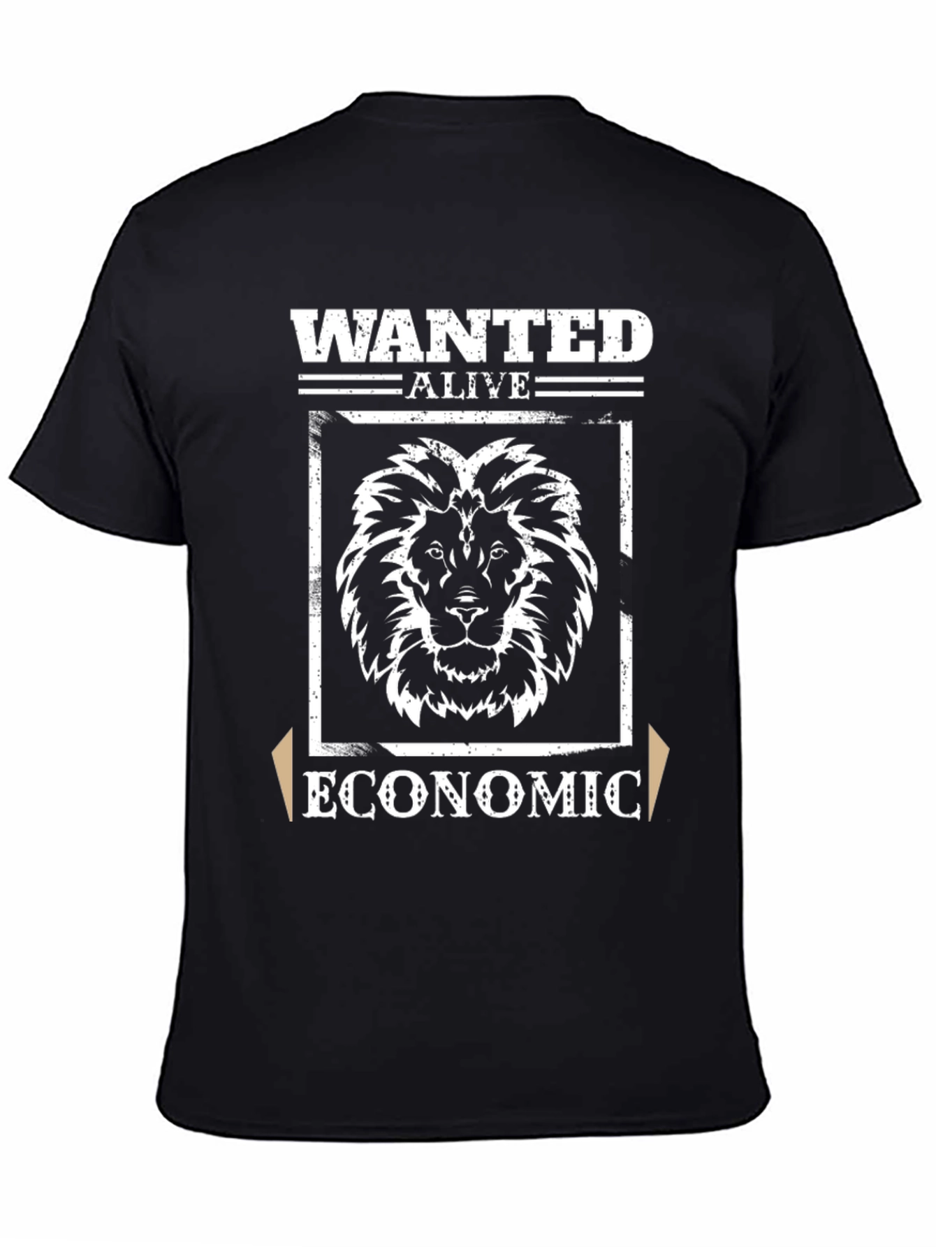 Wanted Alive Economic Lion Graphic T-Shirt