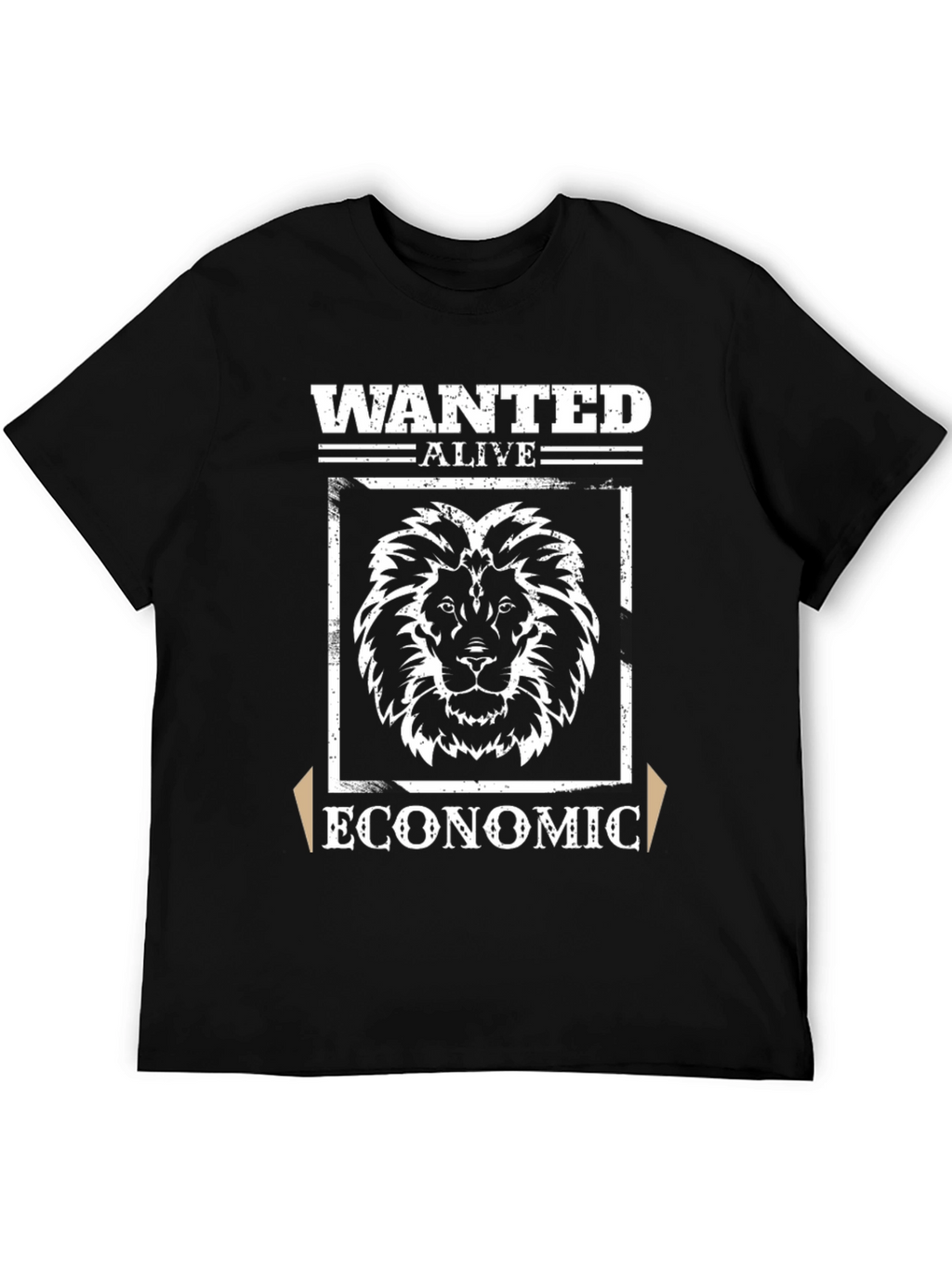Wanted Alive Economic Lion Graphic T-Shirt