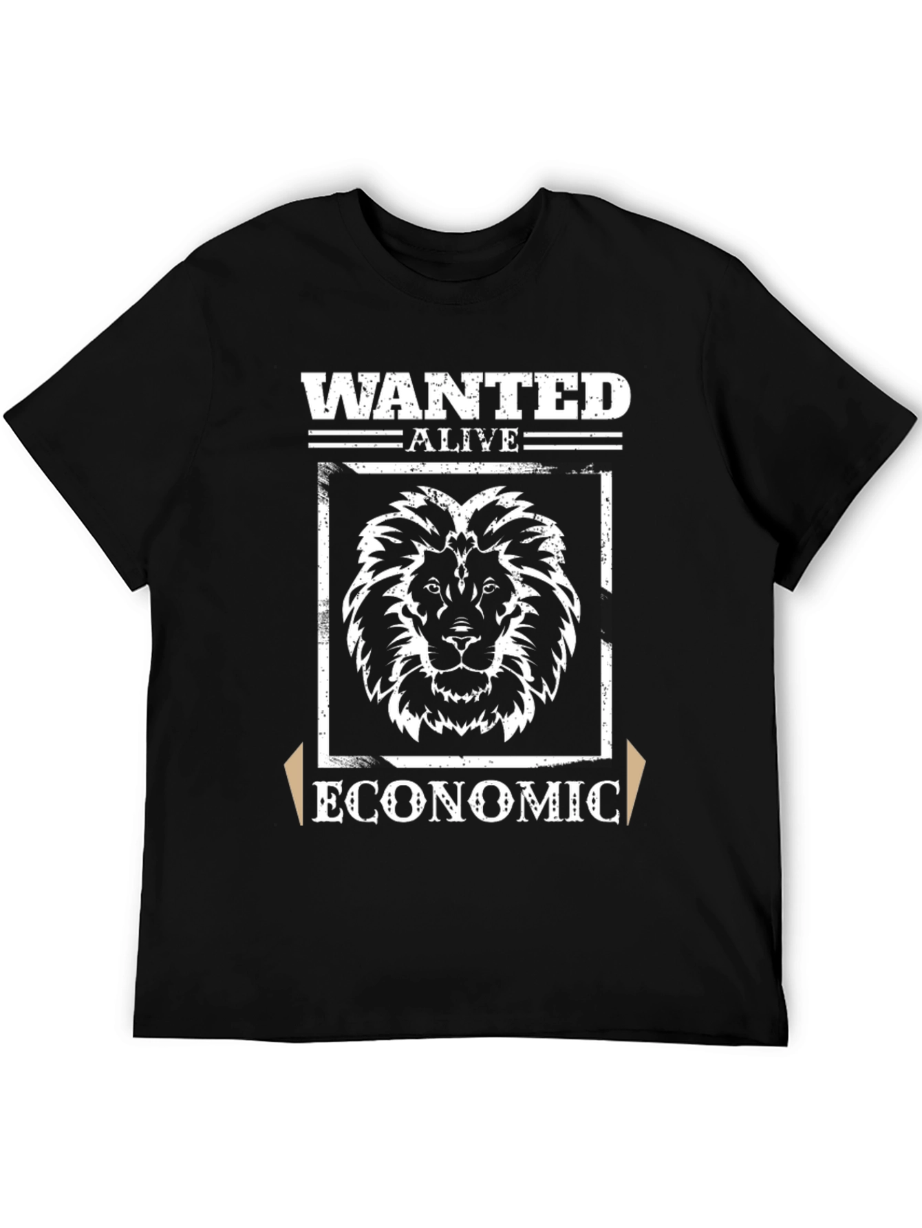 Wanted Alive Economic Lion Graphic T-Shirt