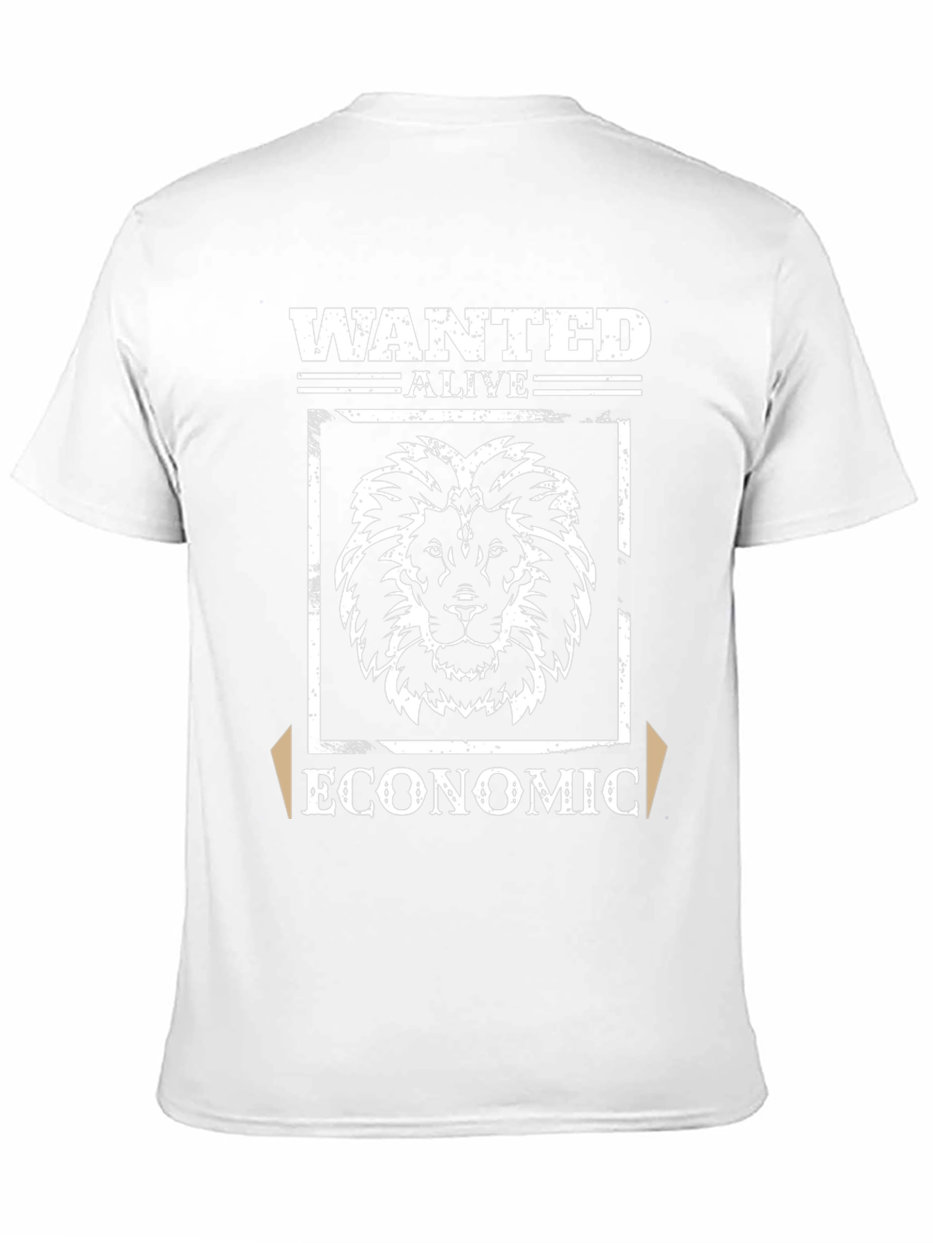 Wanted Alive Economic Lion Graphic T-Shirt