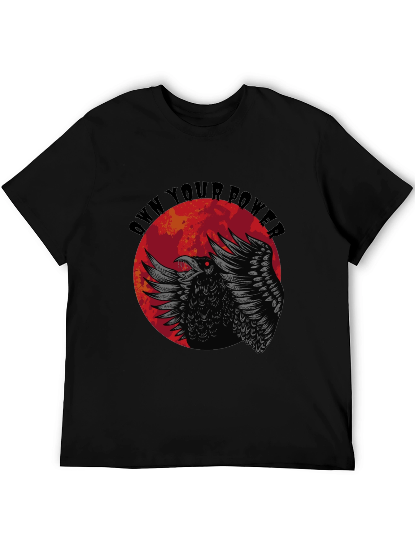 Own Your Power Raven Graphic Tee - Mens Black T-Shirt