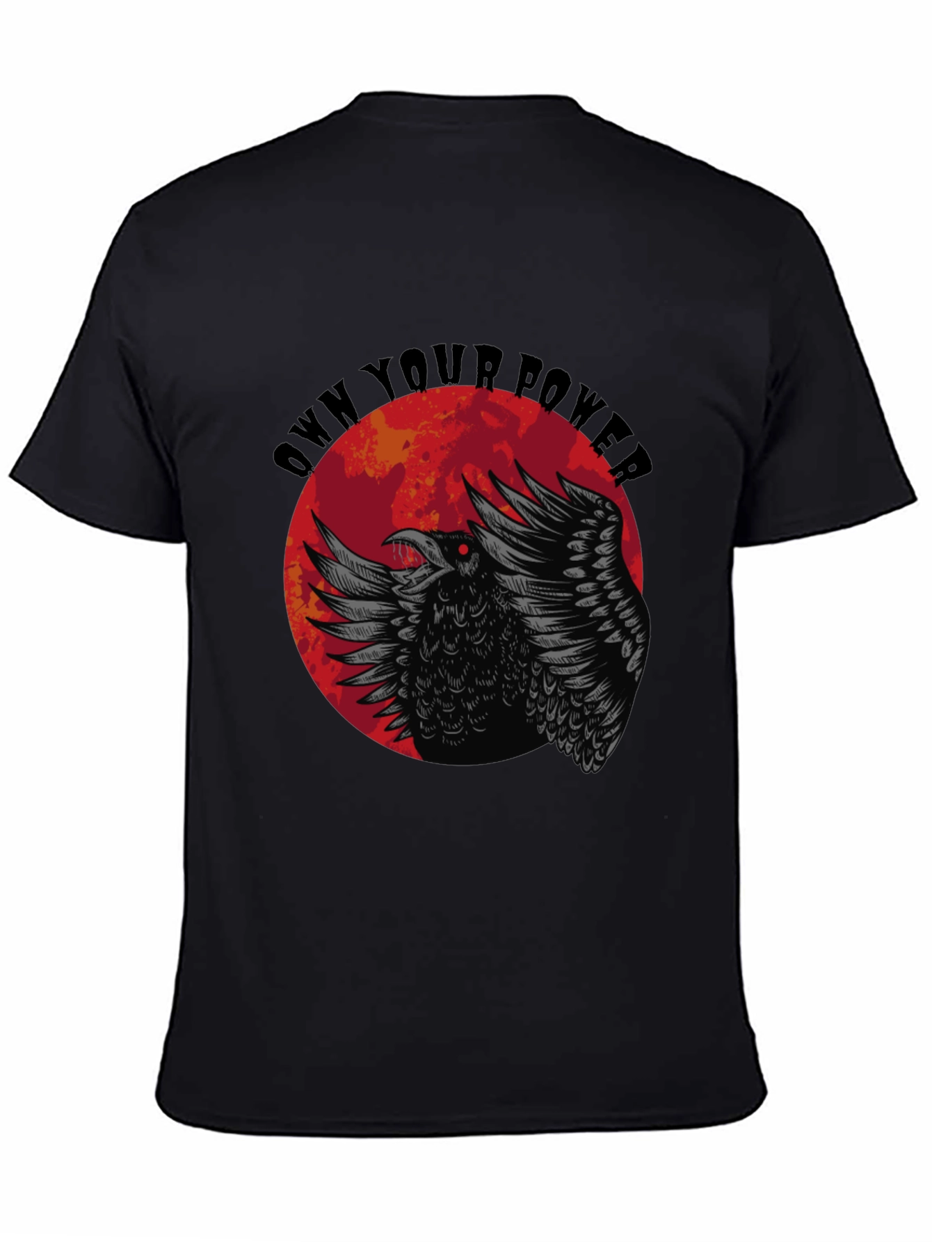 Own Your Power Raven Graphic Tee - Mens Black T-Shirt
