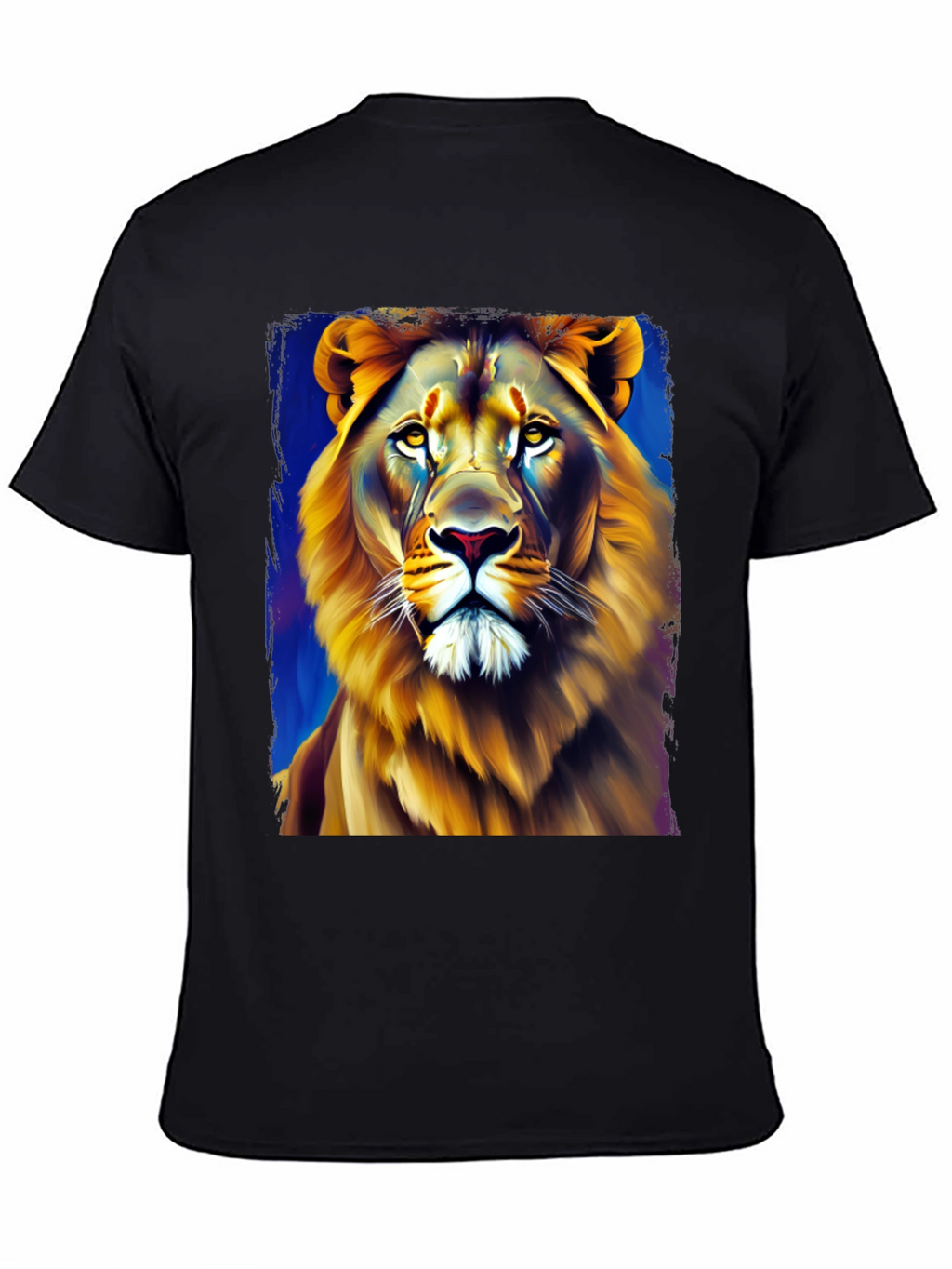 Lion Graphic Print Crew Neck T-Shirt