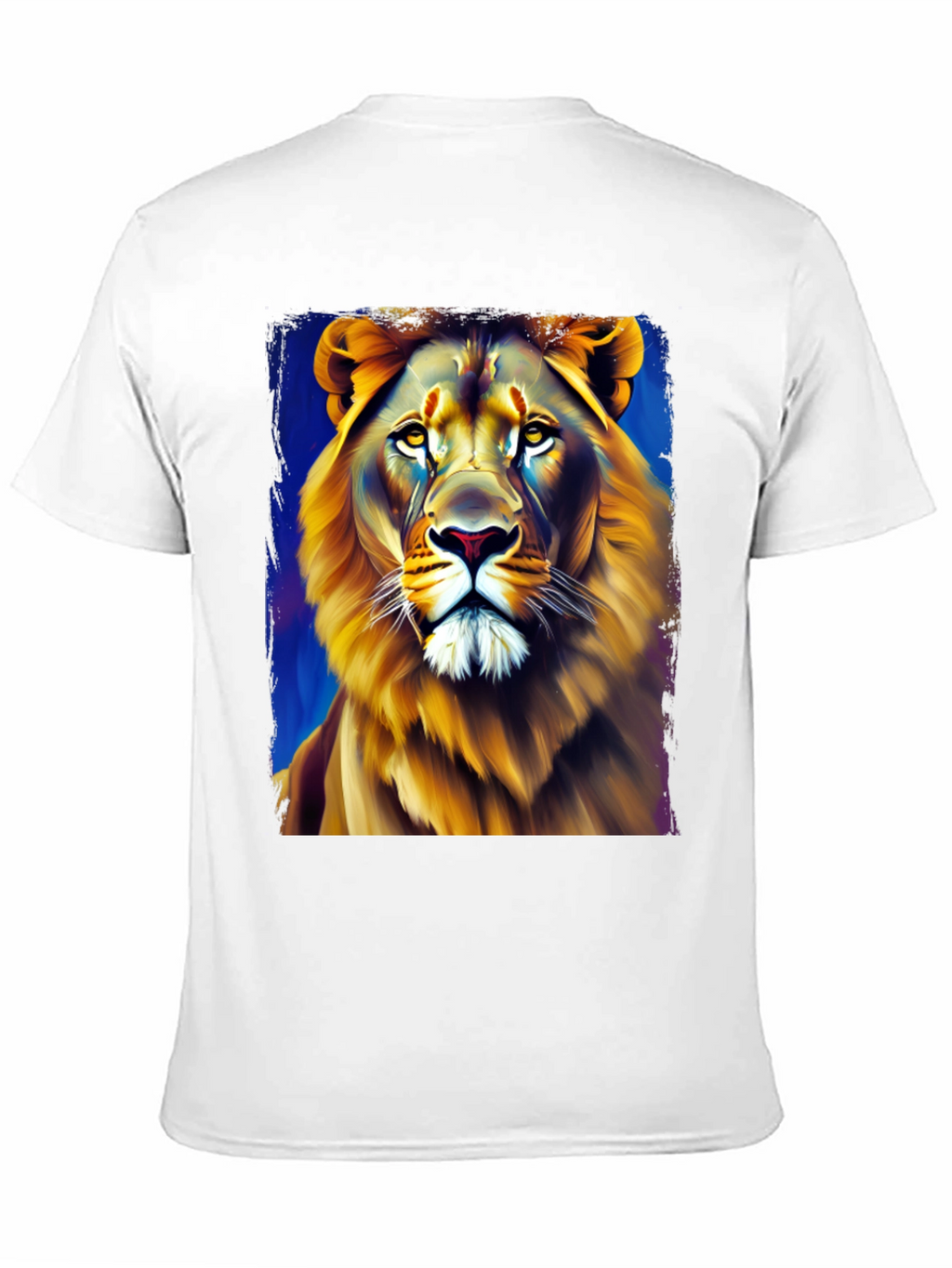 Lion Graphic Print Crew Neck T-Shirt