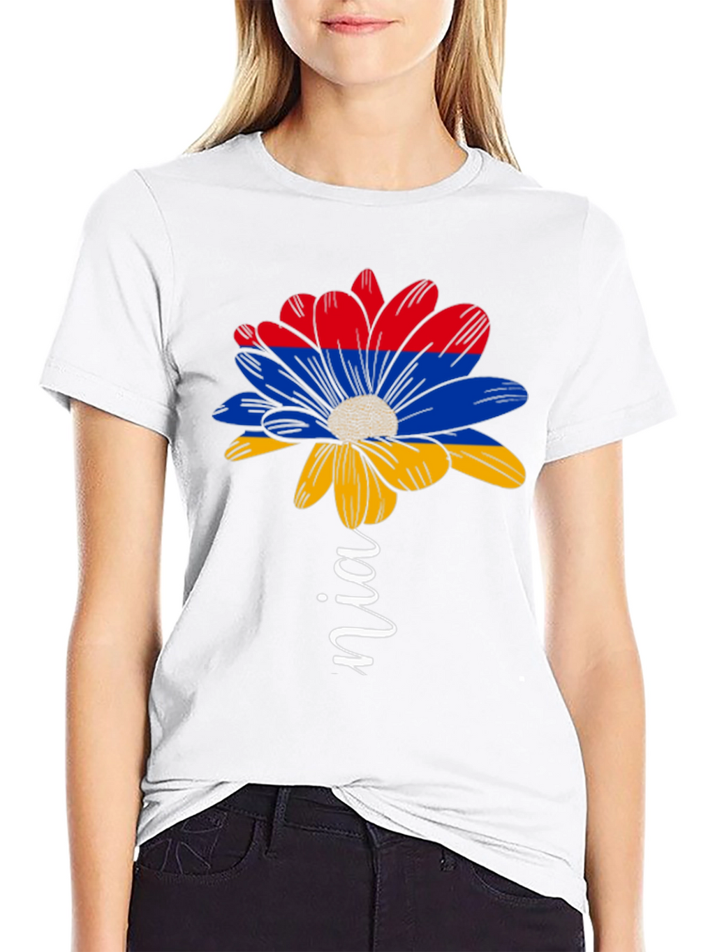 Armenian Flag Flower T-Shirt