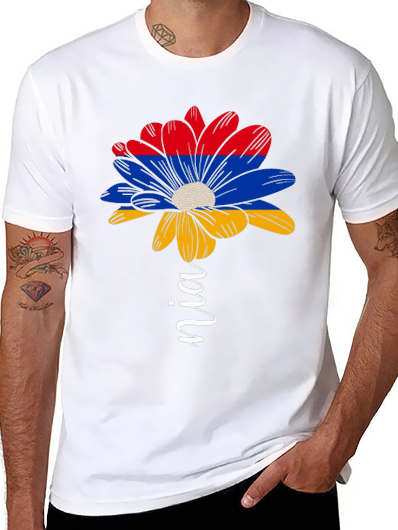 Armenian Flag Flower T-Shirt