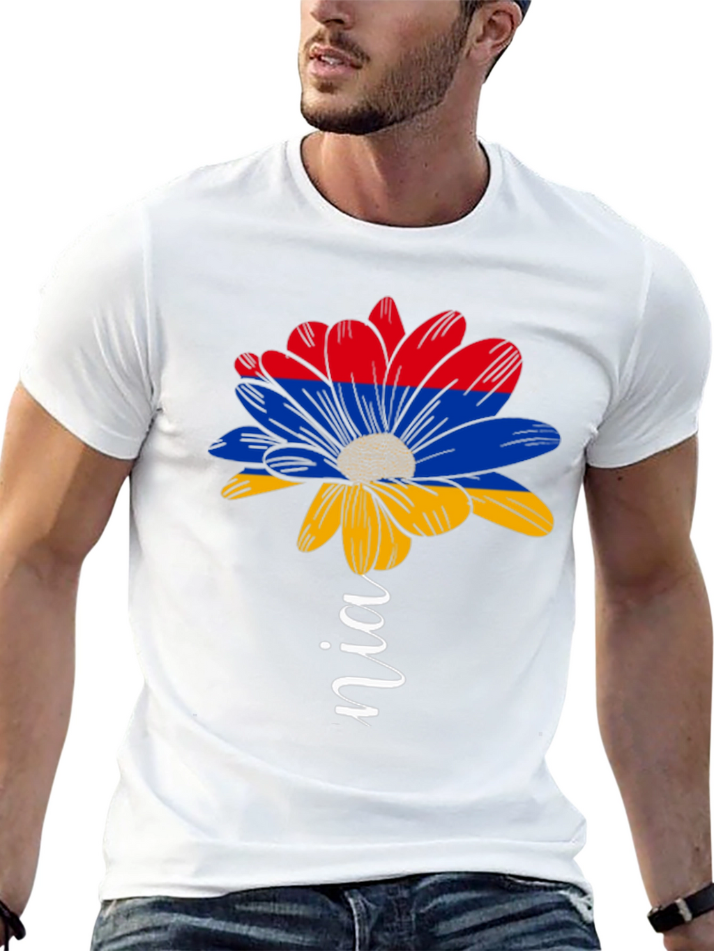 Armenian Flag Flower T-Shirt