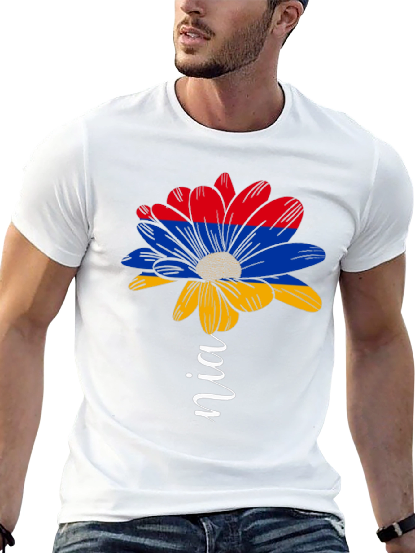Armenian Flag Flower T-Shirt
