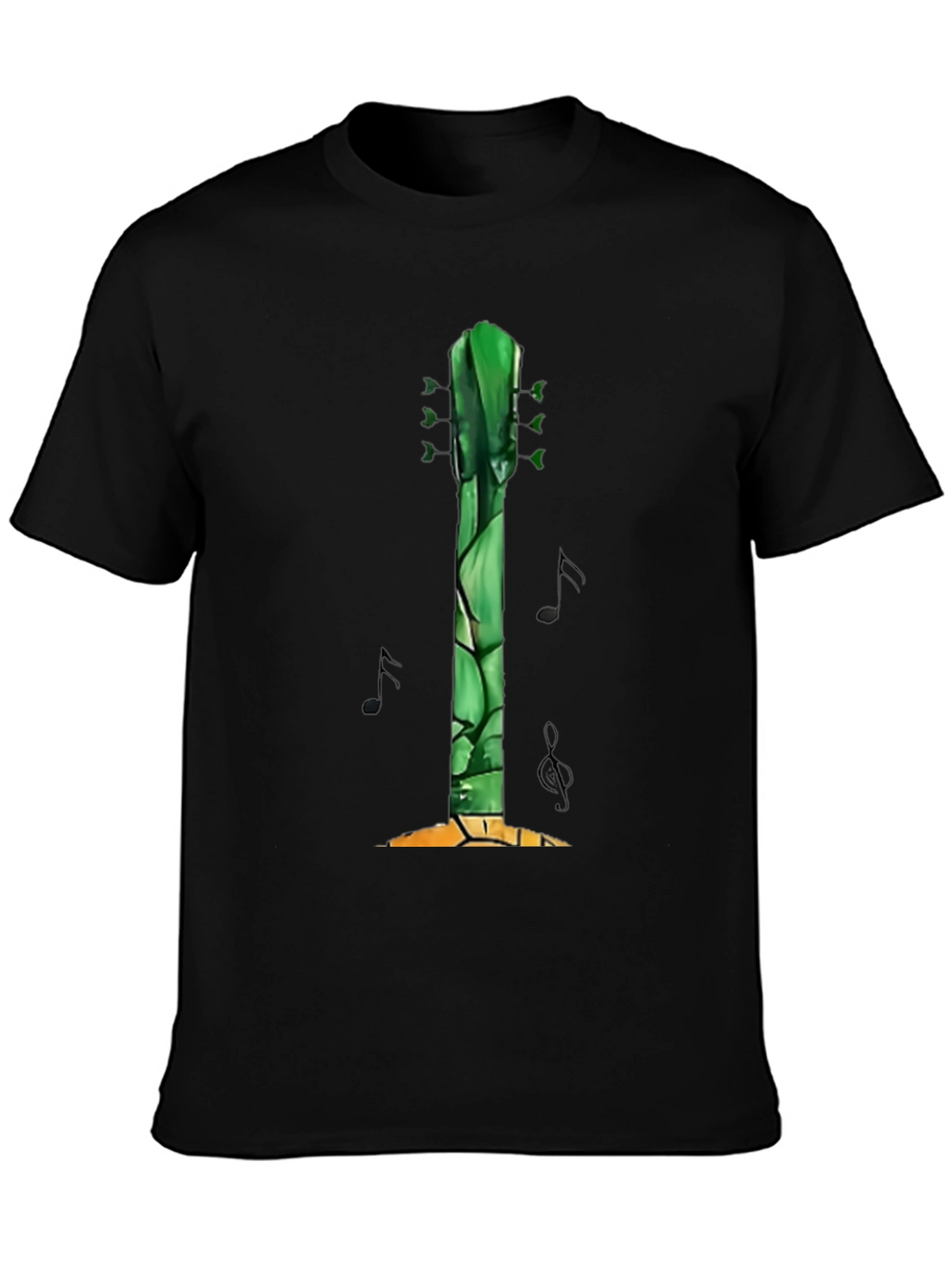 Guitar Asparagus Mens Graphic Tee - Black