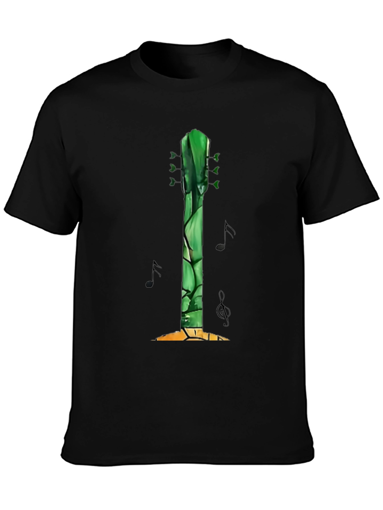 Guitar Asparagus Mens Graphic Tee - Black