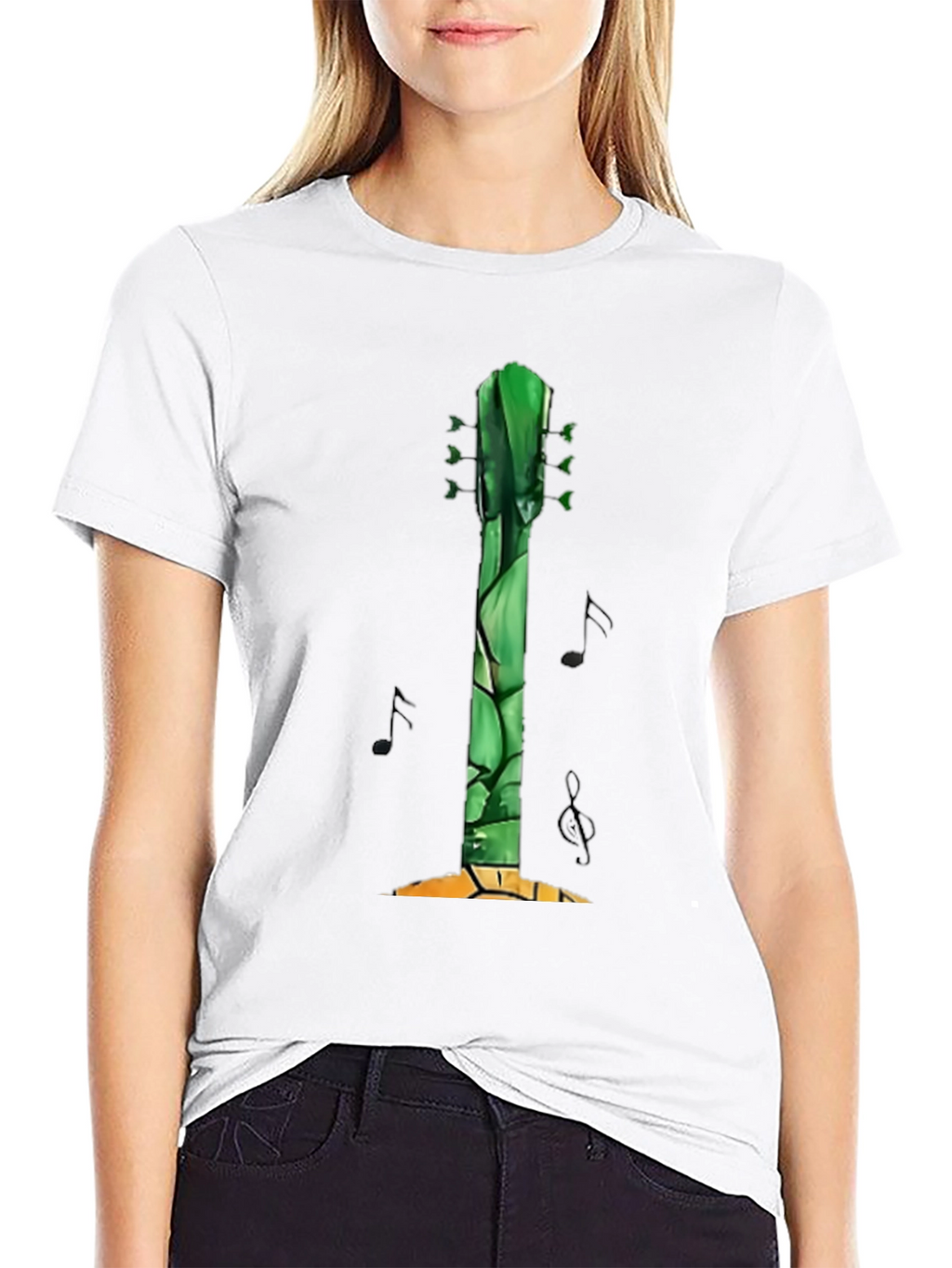 Guitar Asparagus Mens Graphic Tee - Black