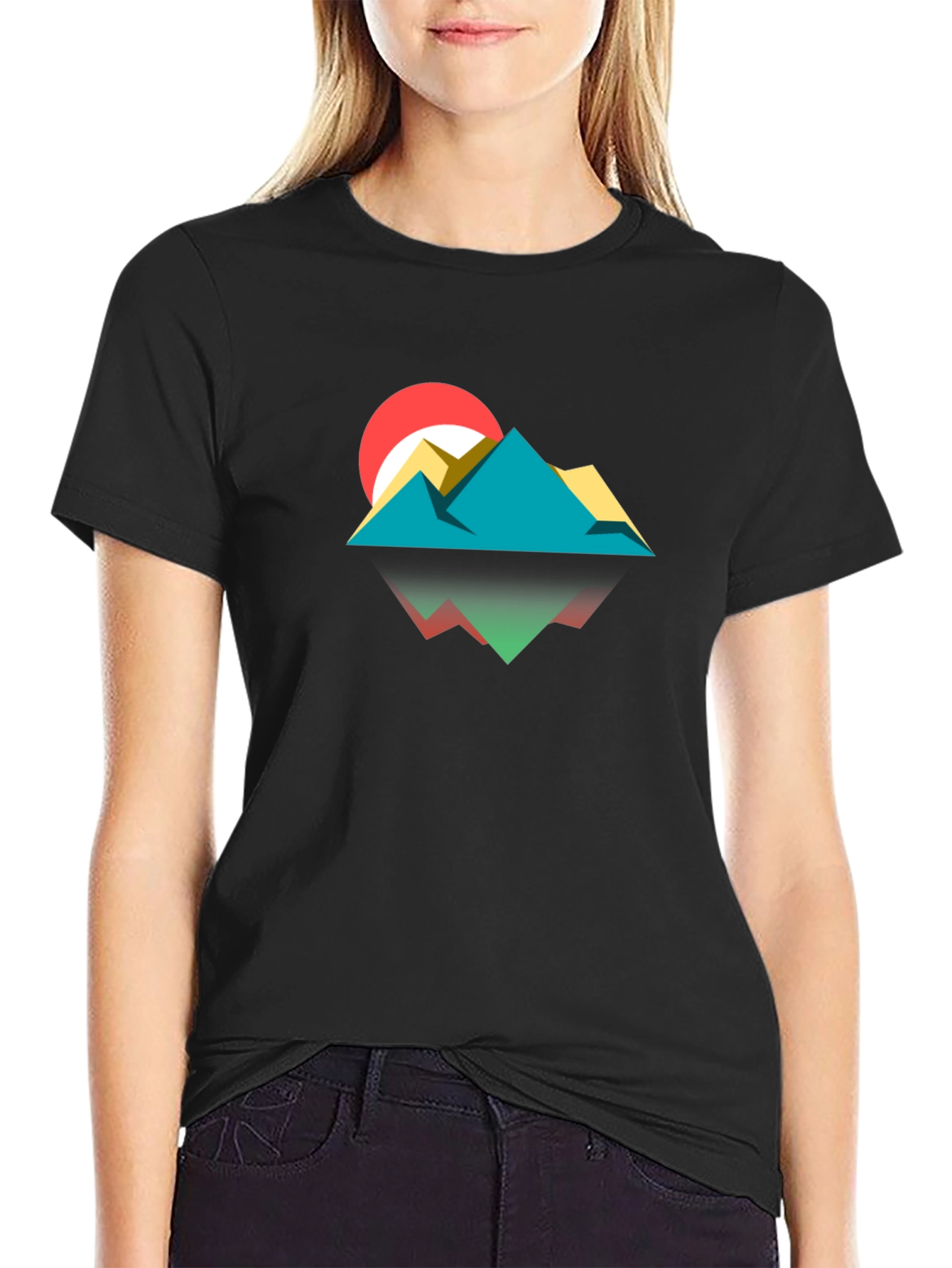 Geometric Mountainscape Graphic Tee