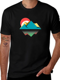 Geometric Mountainscape Graphic Tee