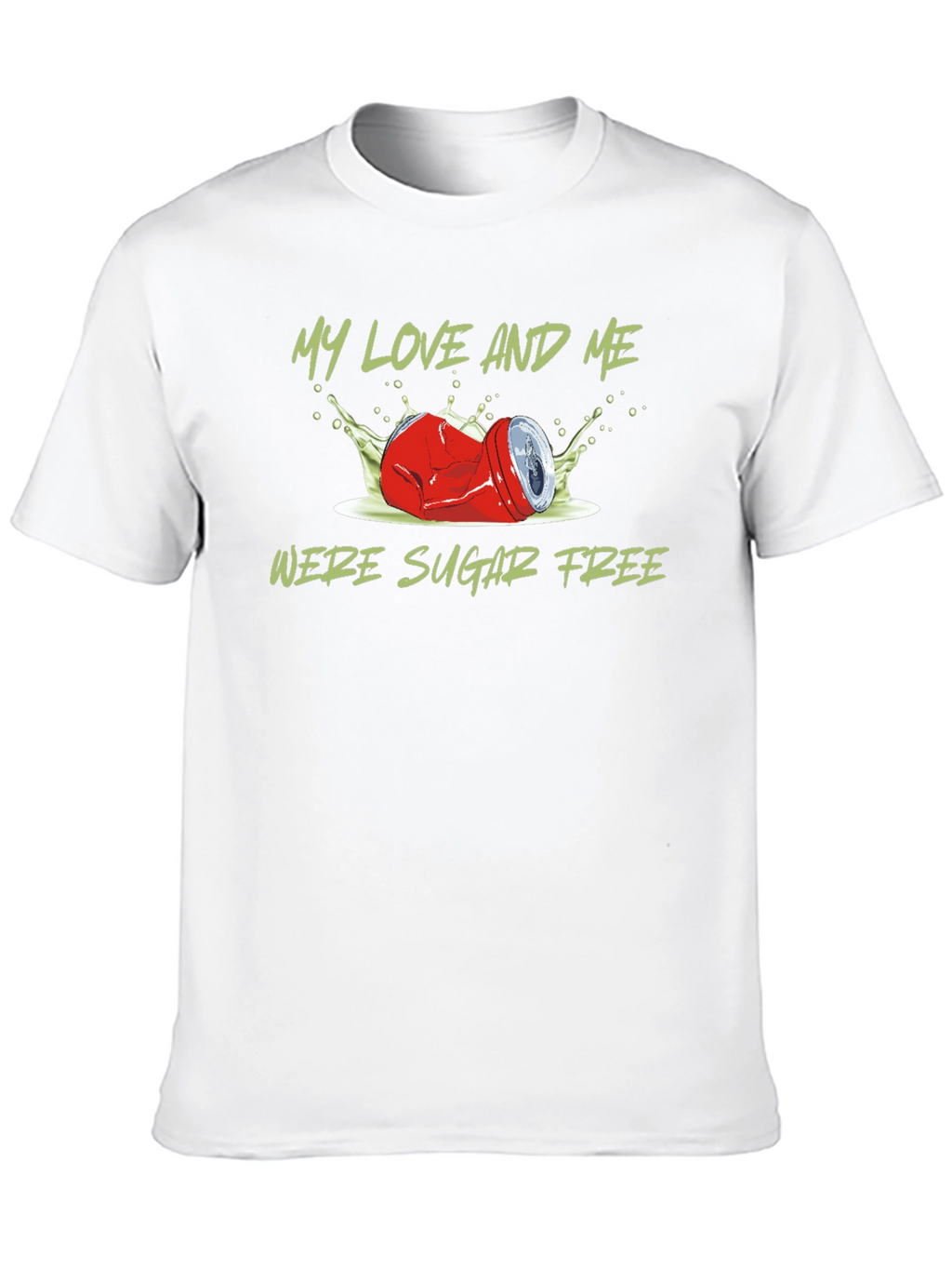 Sugar Free T-Shirt - Crushed Can Design