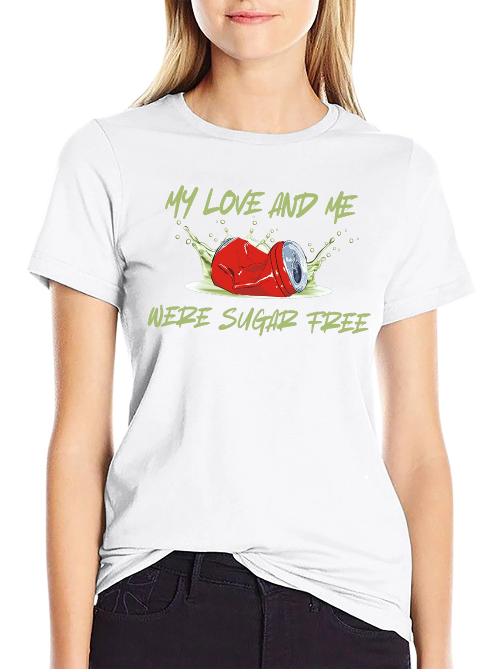 Sugar Free T-Shirt - Crushed Can Design