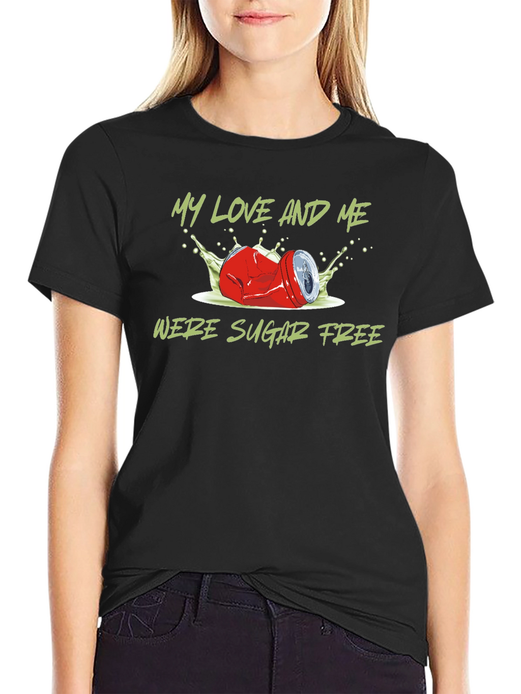 Sugar Free T-Shirt - Crushed Can Design