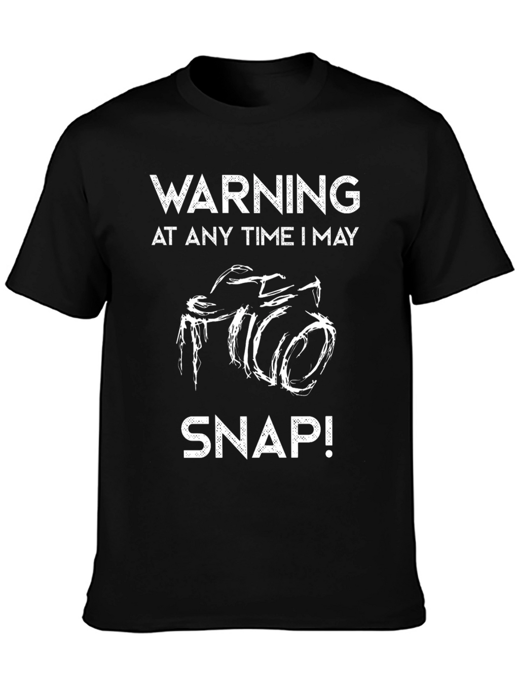 Warning May Snap! Camera Graphic T-Shirt